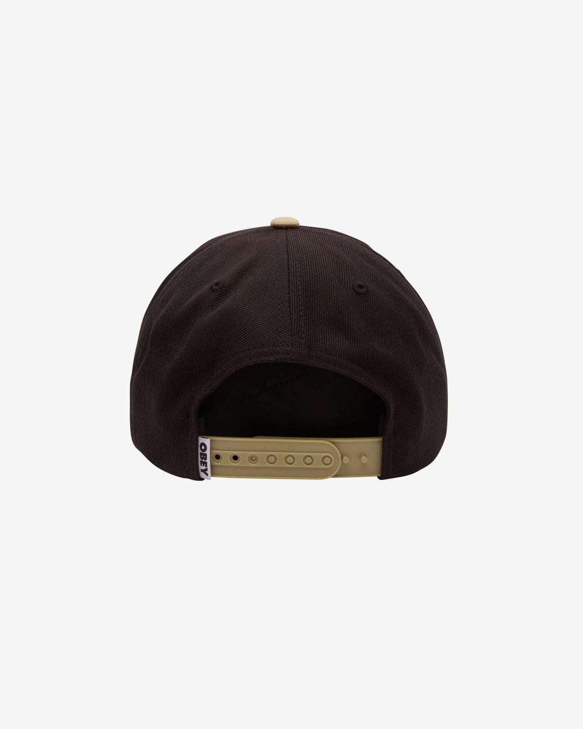 OBEY 2 TONE 6 PANEL SNAPBACK BLACK MULTI