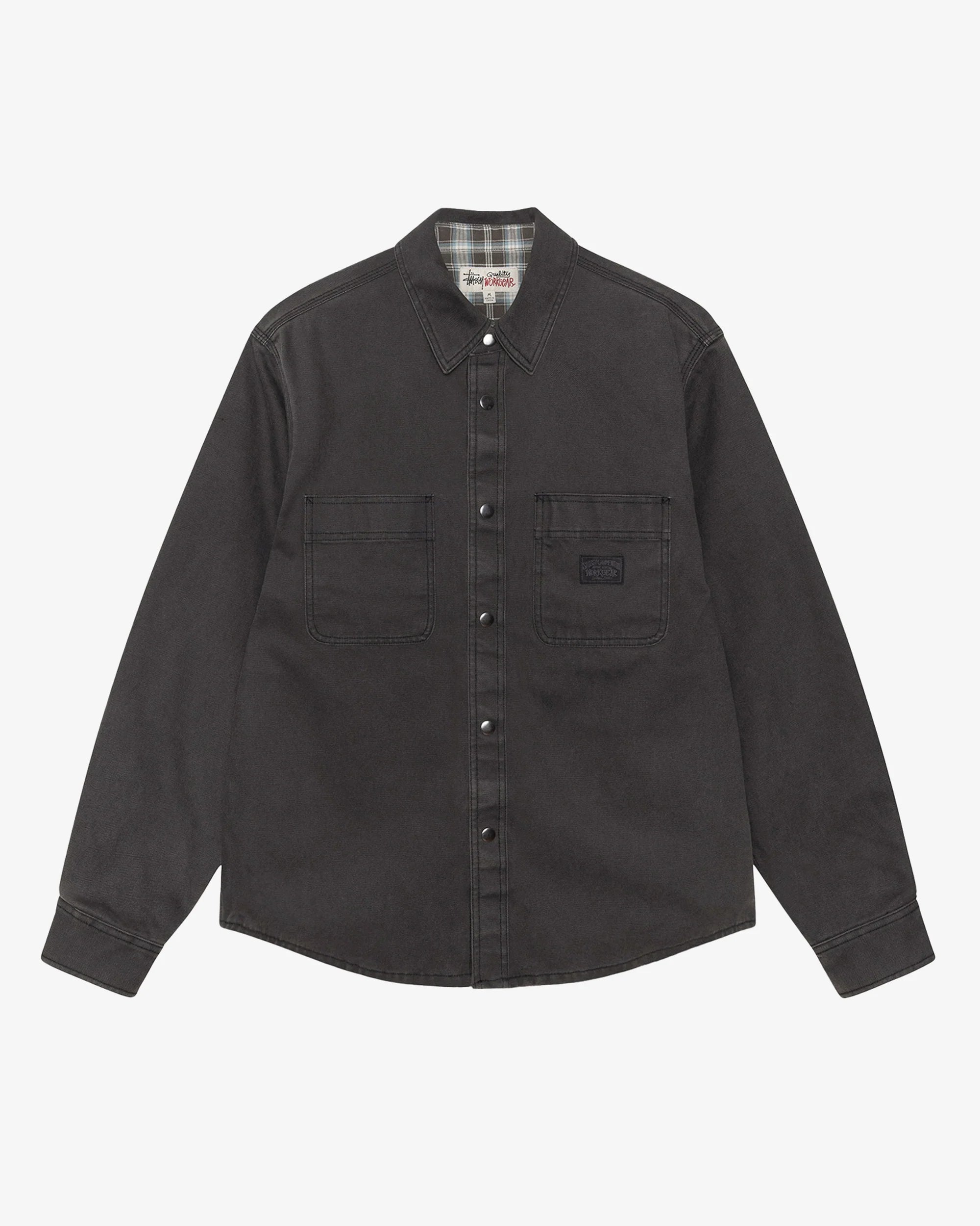 HEAVY WASHED CANVAS SHIRT BLACK