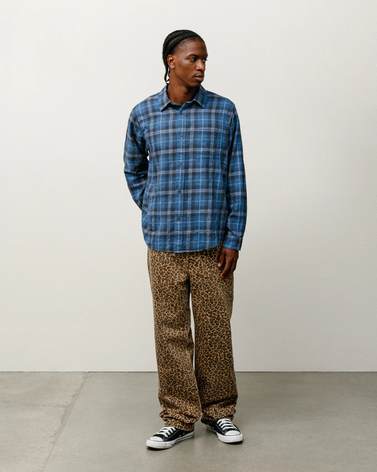 BEACH PLAID SHIRT BLUE