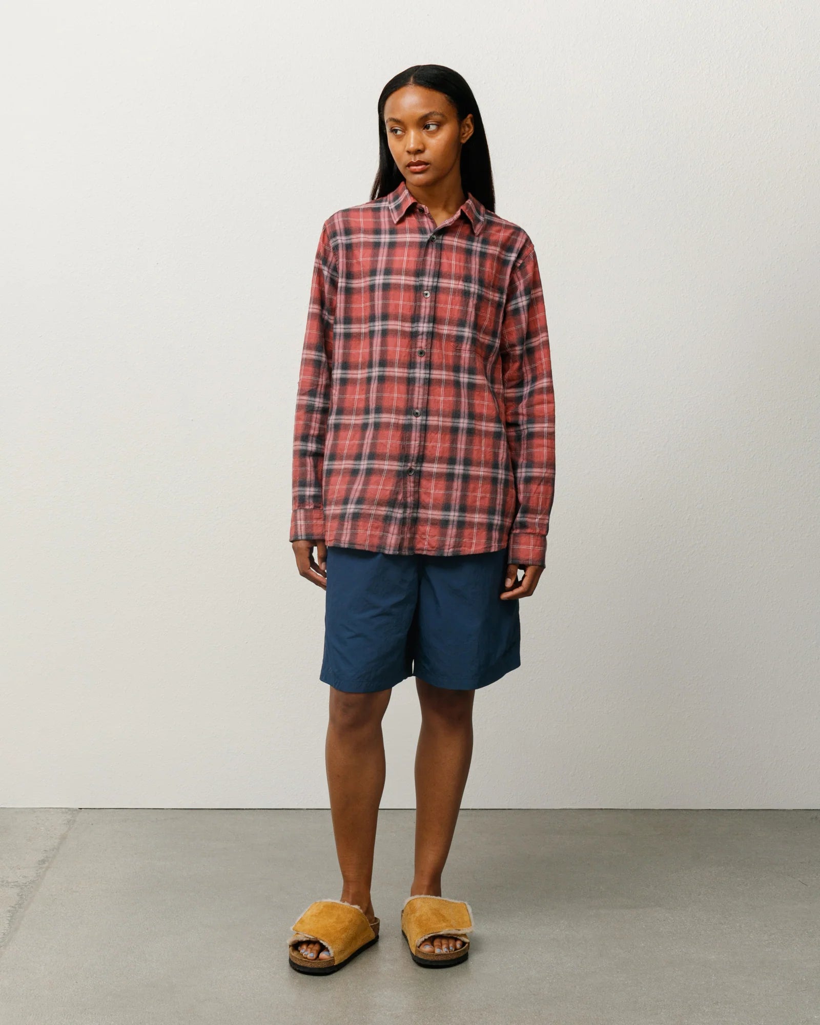 BEACH PLAID SHIRT RED