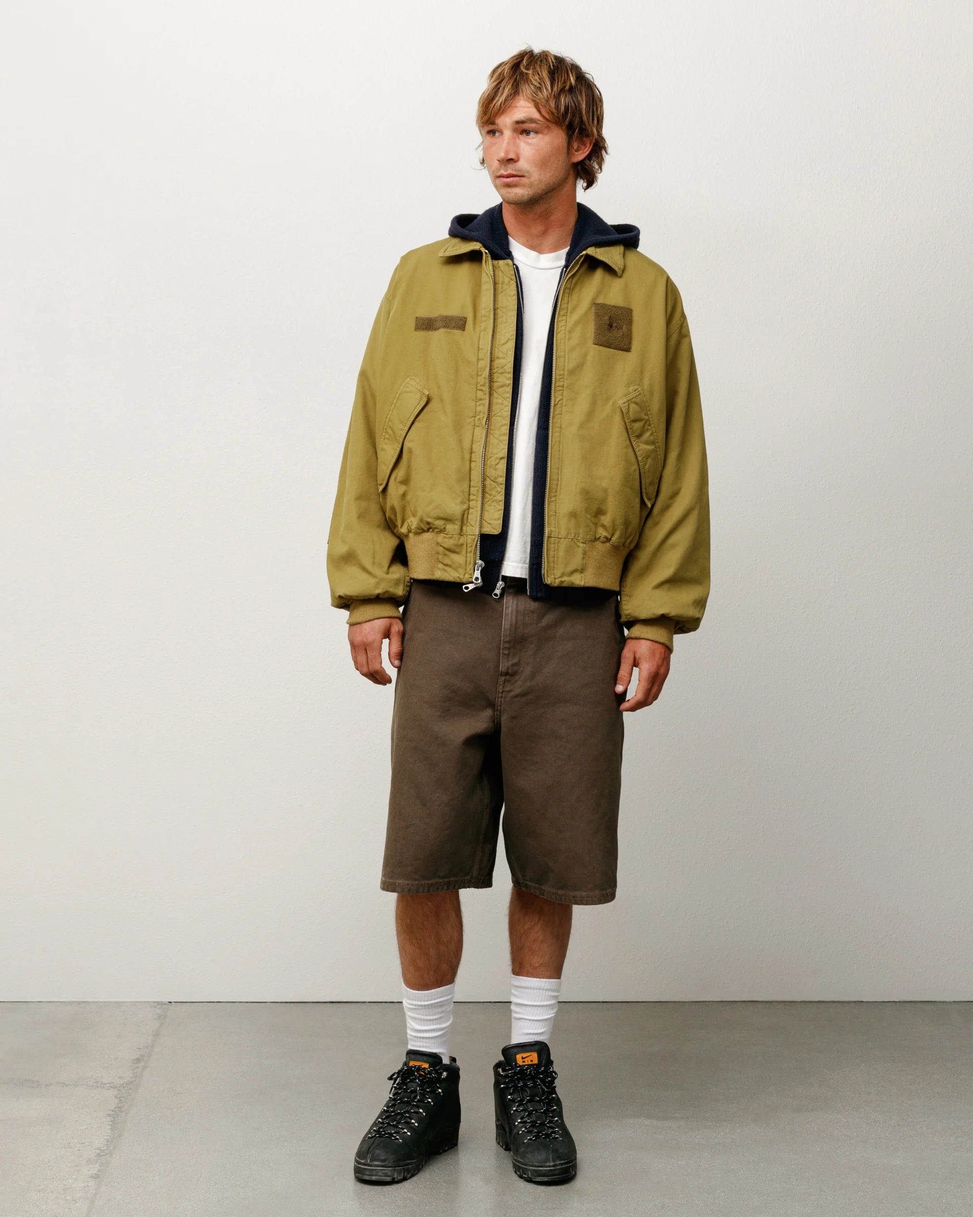 WORK SHORT WASHED CANVAS BROWN