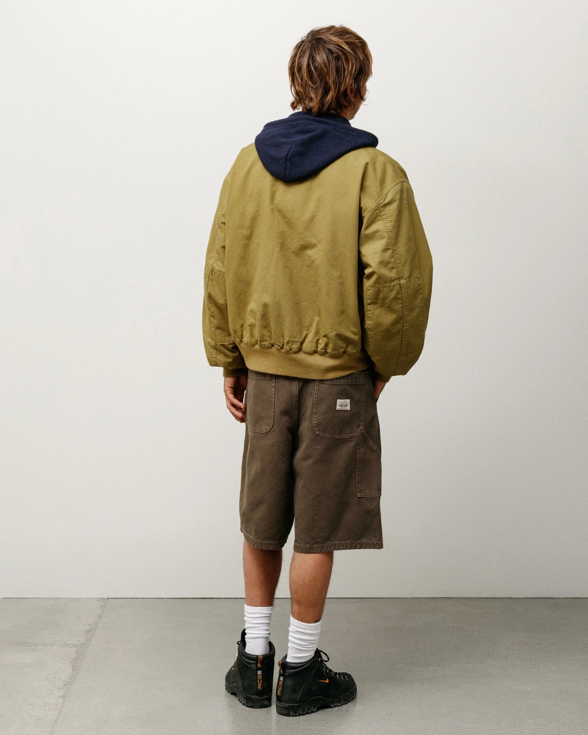 WORK SHORT WASHED CANVAS BROWN