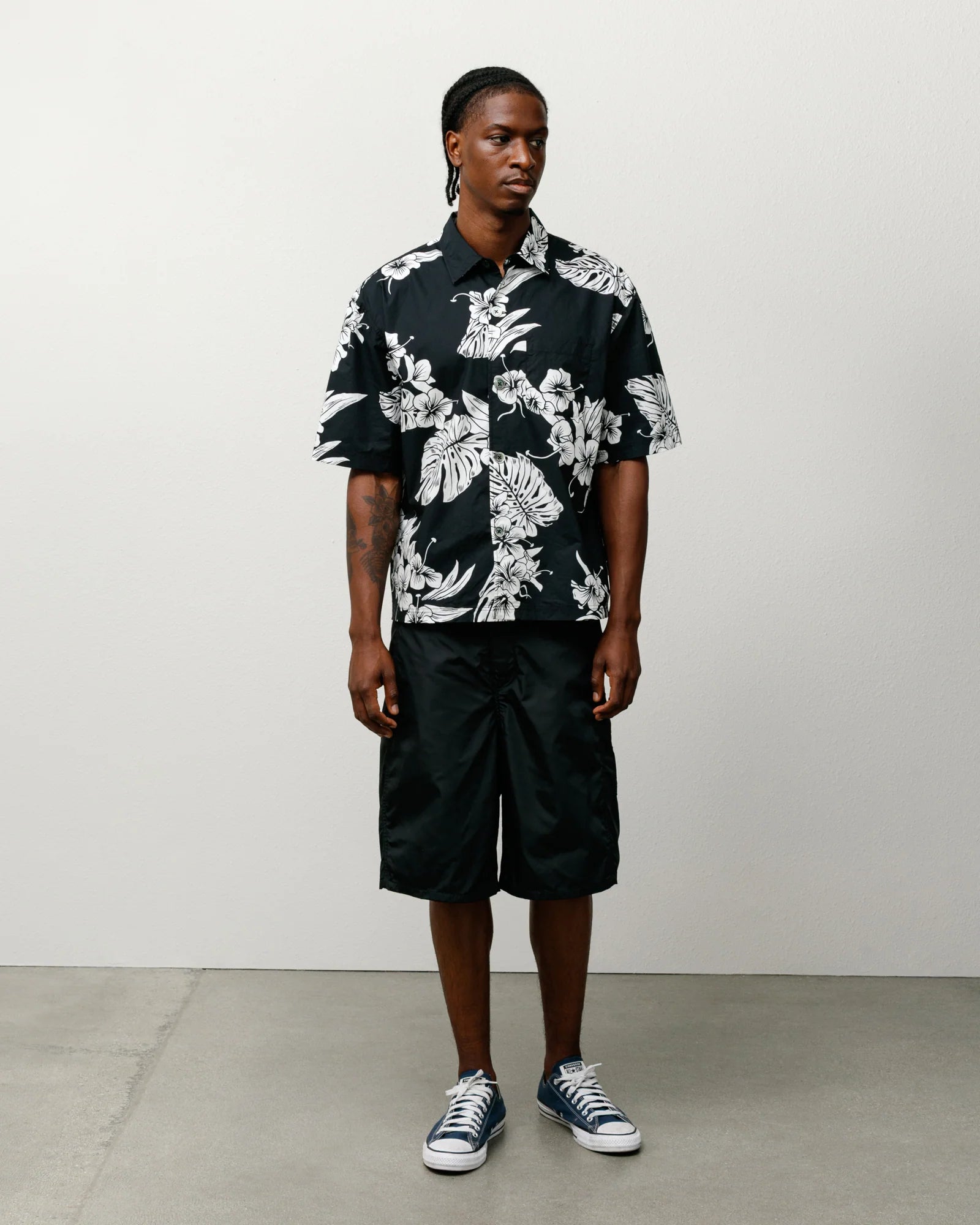 PANELED BOARD SHORT BLACK