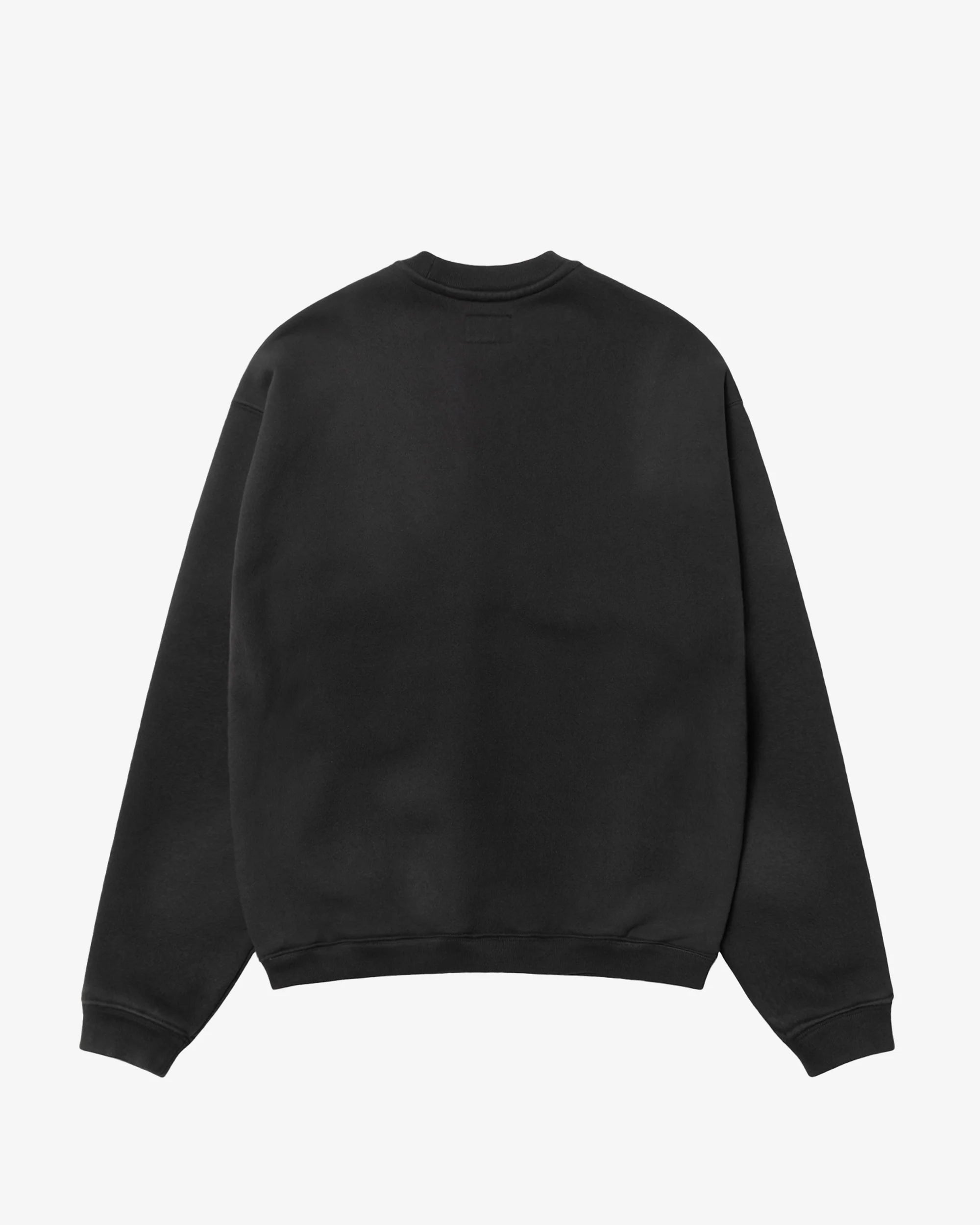 STU APPLIQUE CREW BLACK