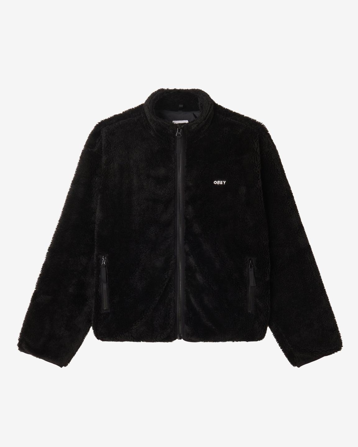 ICON FACE SHERPA JACKET BLACK