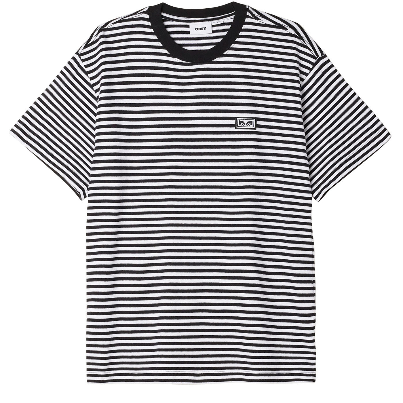 ESTABLISHED WORKS EYES STRIPE TEE SS BLACK MULTI