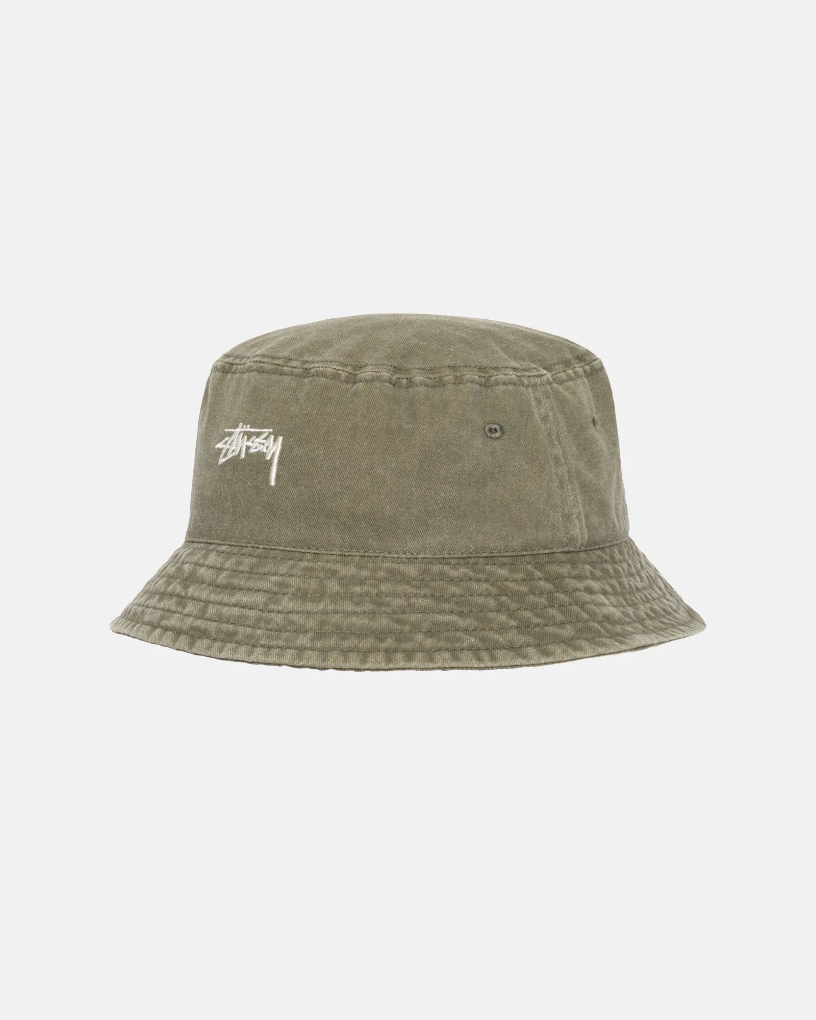 Washed Stock Bucket Hat Olive