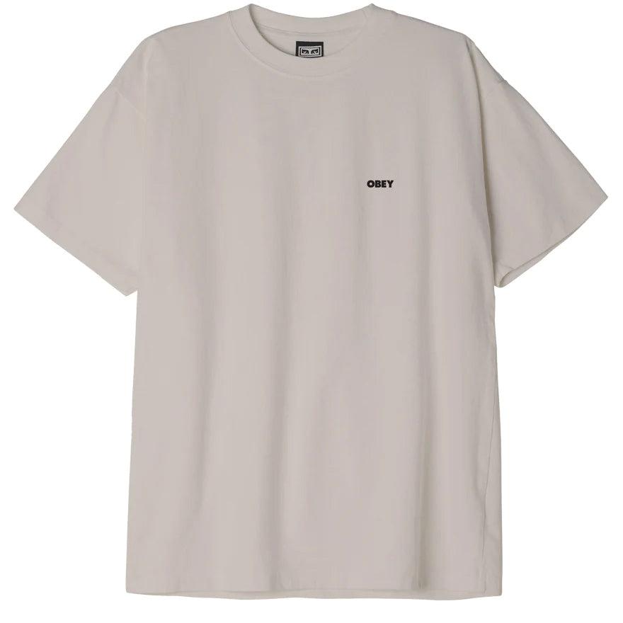 OBEY BOLD ICON HEAVYWEIGHT TEE SILVER GREY