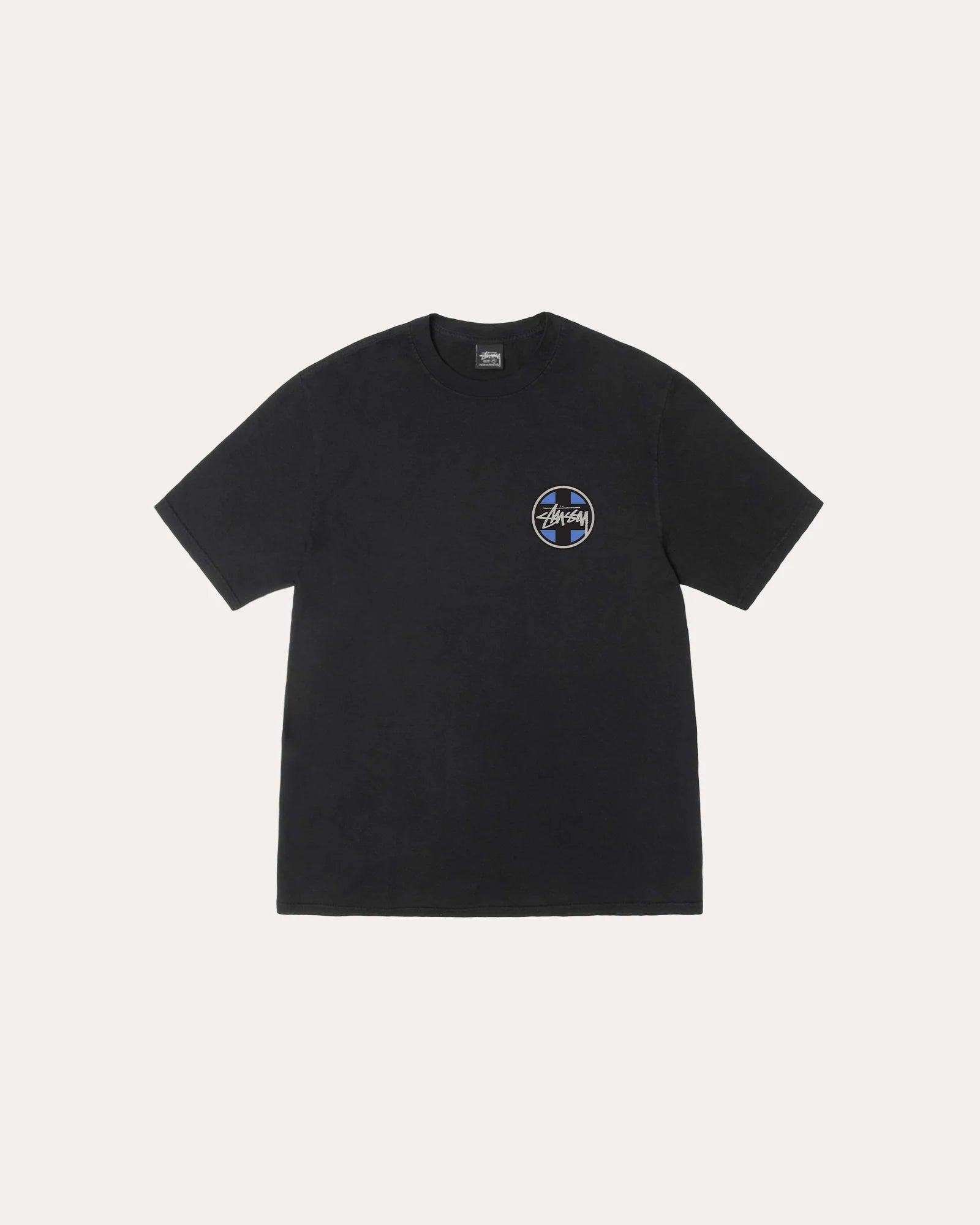 CROSS DOT PIG. DYED TEE BLACK