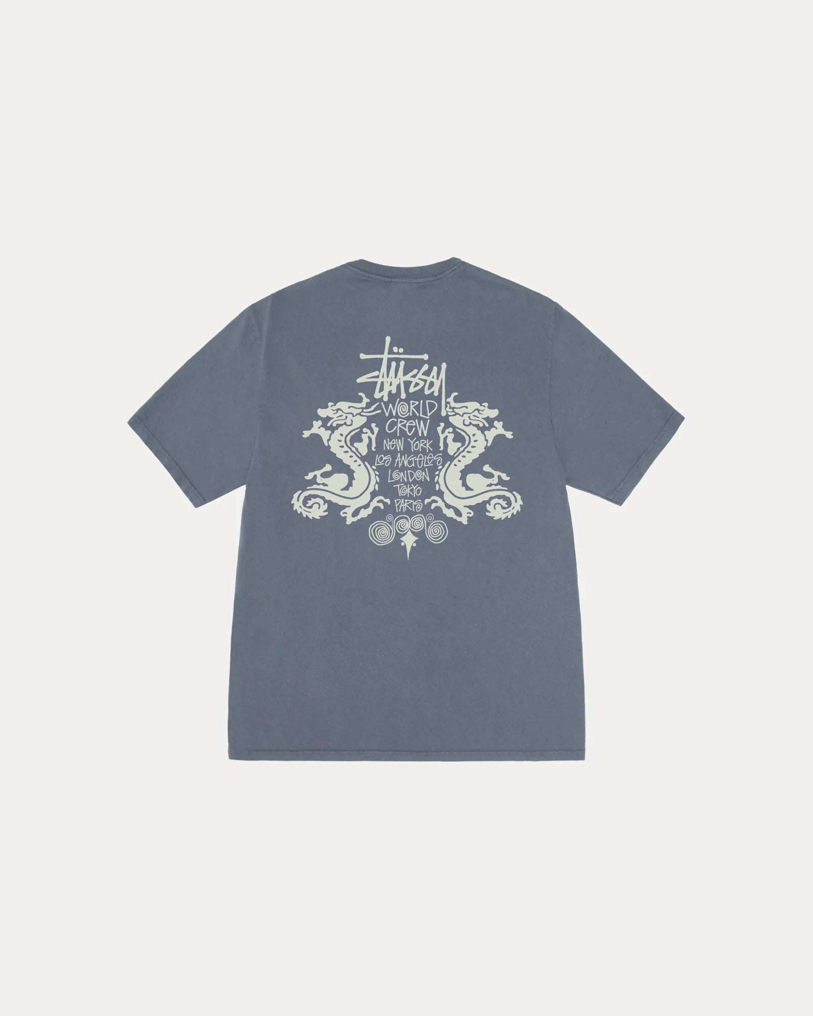 DOUBLE DRAGON PIG. DYED TEE NAVY