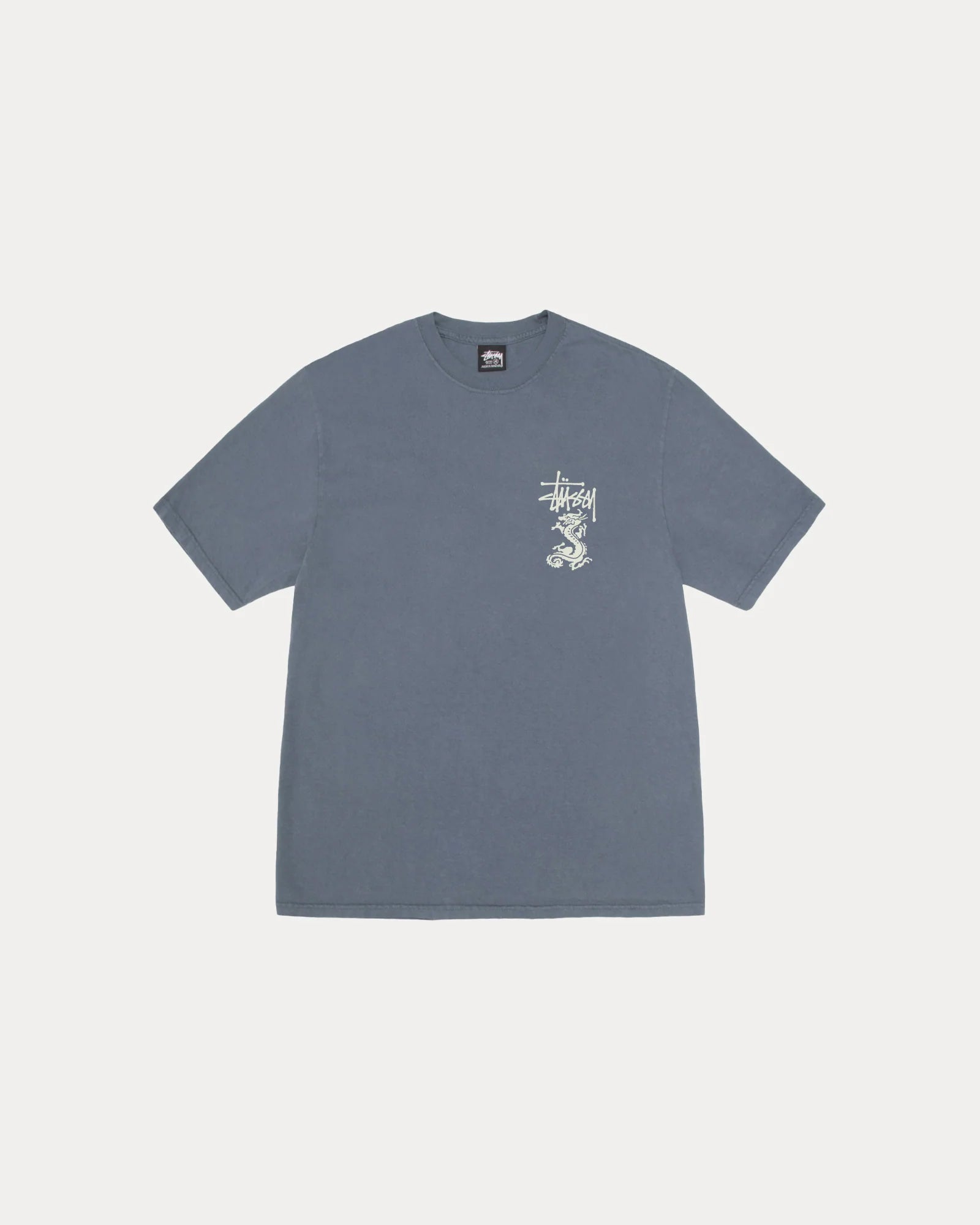DOUBLE DRAGON PIG. DYED TEE NAVY
