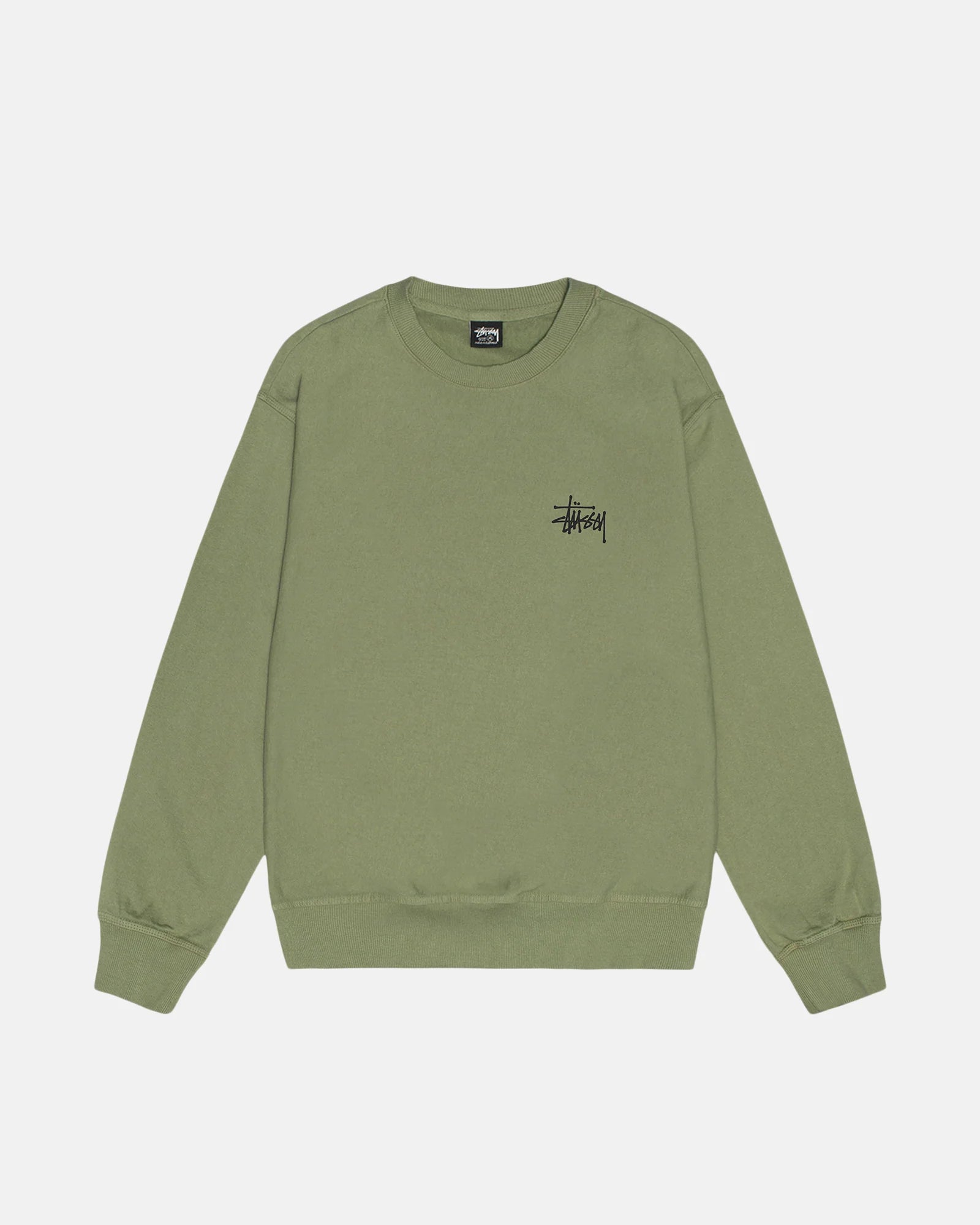 Basic Stussy Pigment Dyed Crew Artichoke