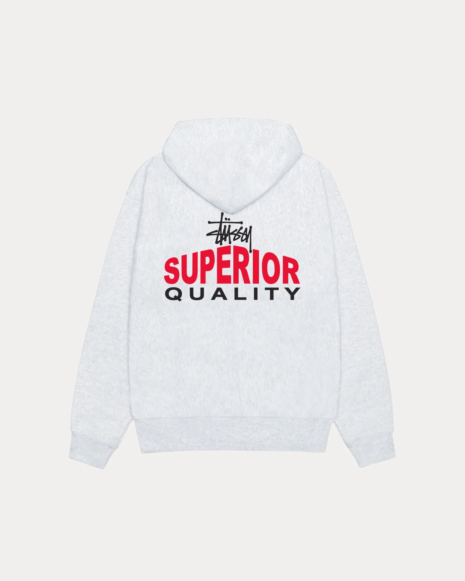 SUPERIOR QUALITY ZIP HOOD ASH HEATHER