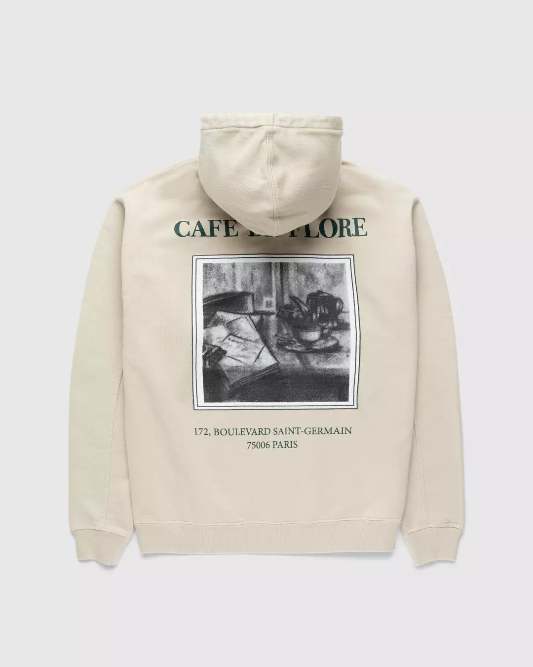 Café de Flore x Highsnobiety – Hoodie Eggshel