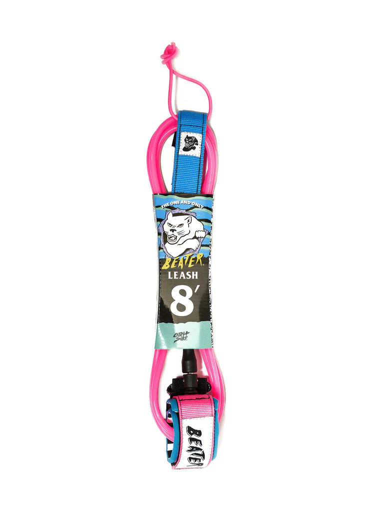 Beater 8Ft Leash Pink/Blue