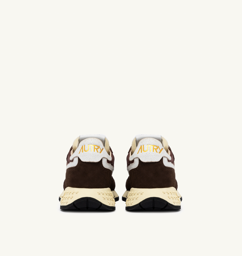 REELWIND LOW SNEAKERS IN EBONY AND WHITE SUEDE AND NYLON