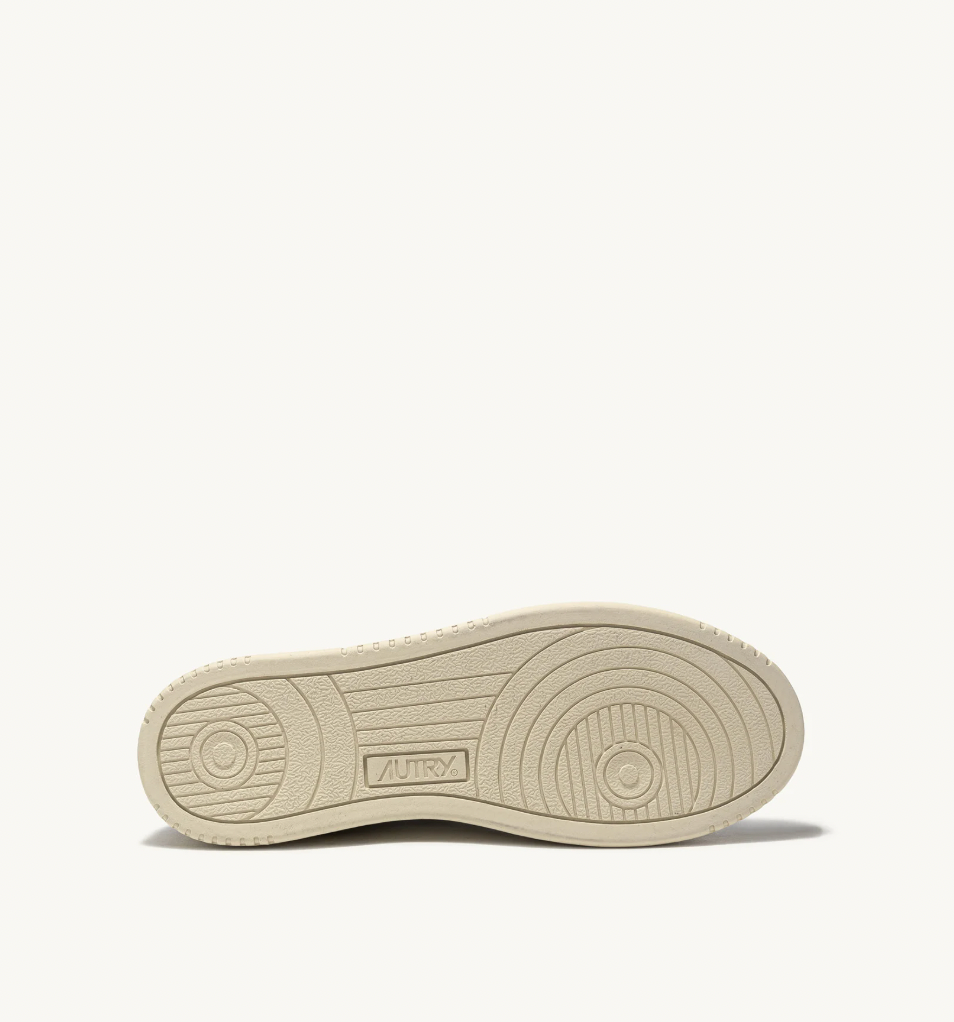 MEDALIST LOW SNEAKERS IN WHITE AND BLUE LEATHER AND BEIGE SUEDE