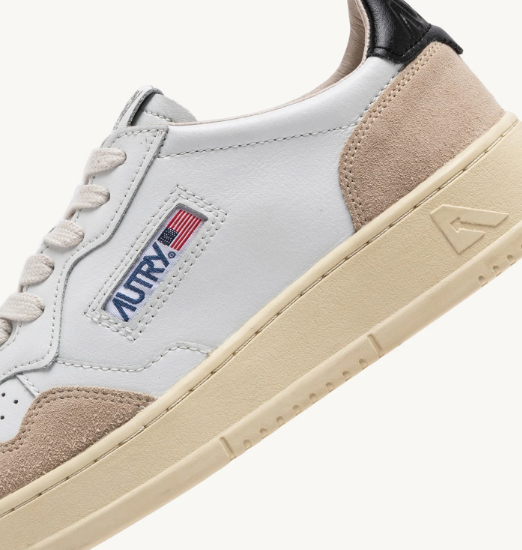 MEDALIST LOW MAN LEAT/SUEDE WHT/BLK