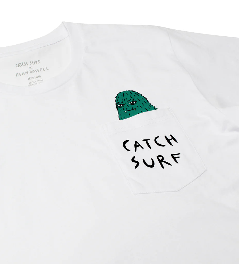 Lurker Pocket S/S Tee White