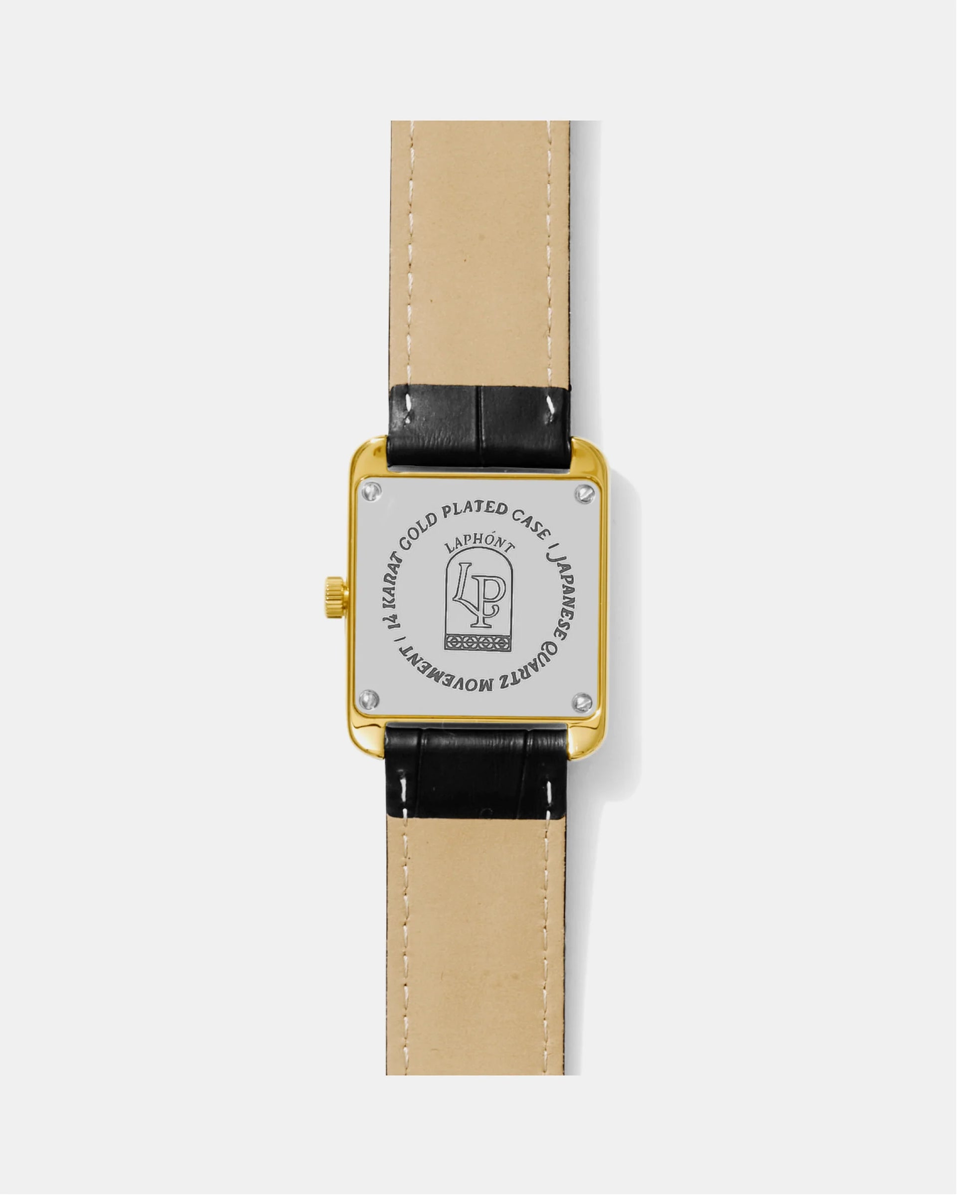 Laphont Gem Watch Large Gold Case Multicolour Number Dial