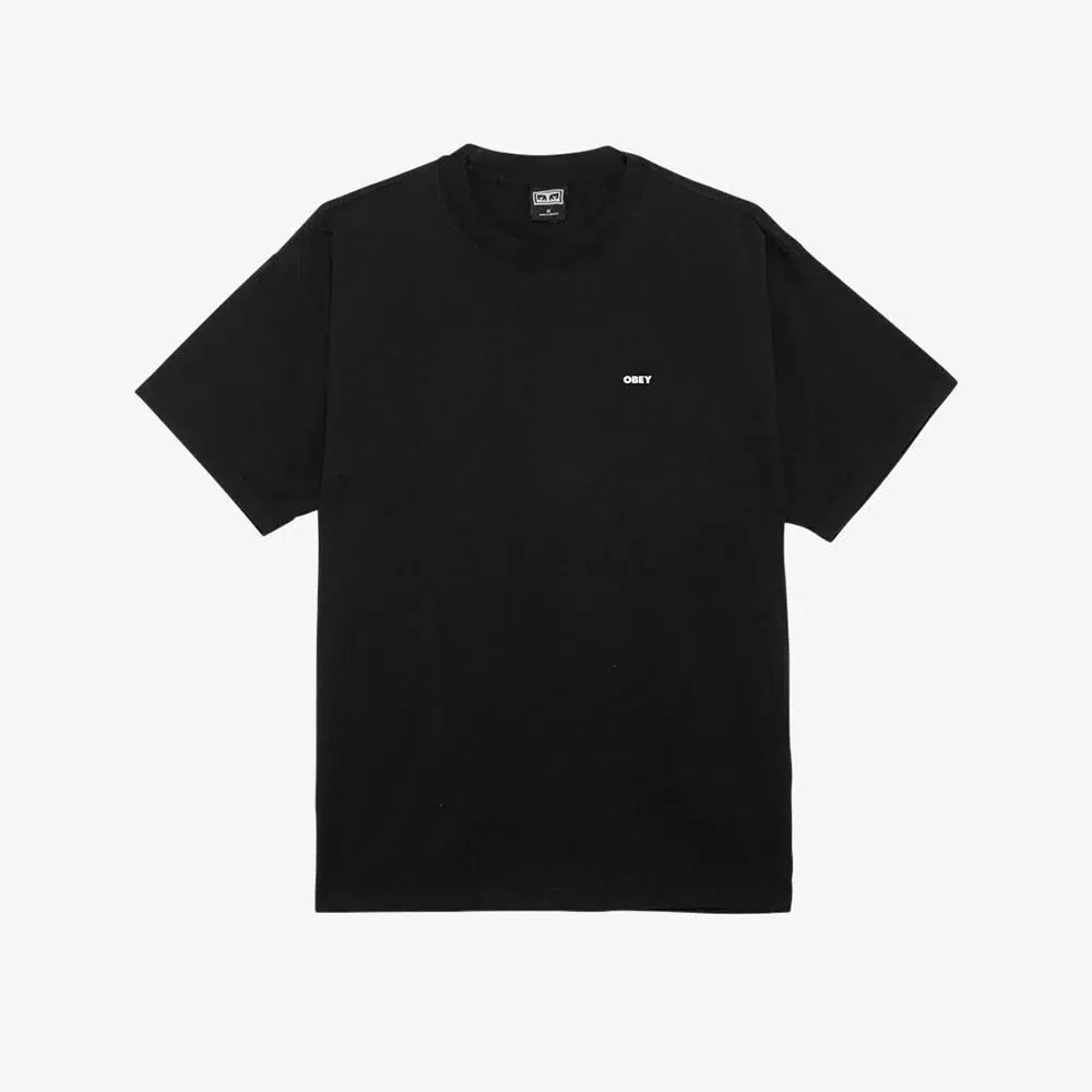 OBEY BOLD ICON HEAVYWEIGHT JET BLACK TEE