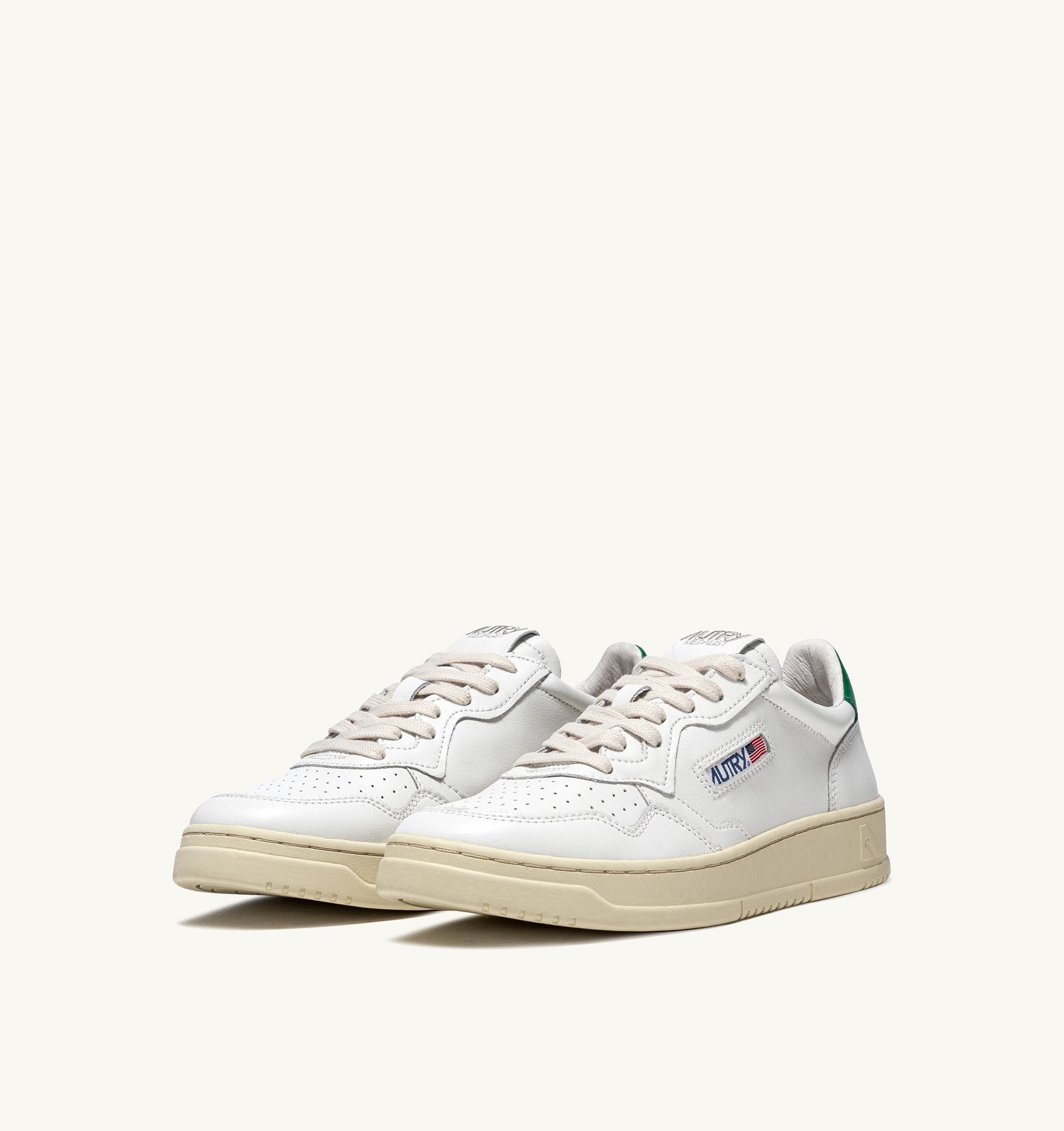 MEDALIST LOW MAN LEATHER/LEATHER WHITE/GREEN