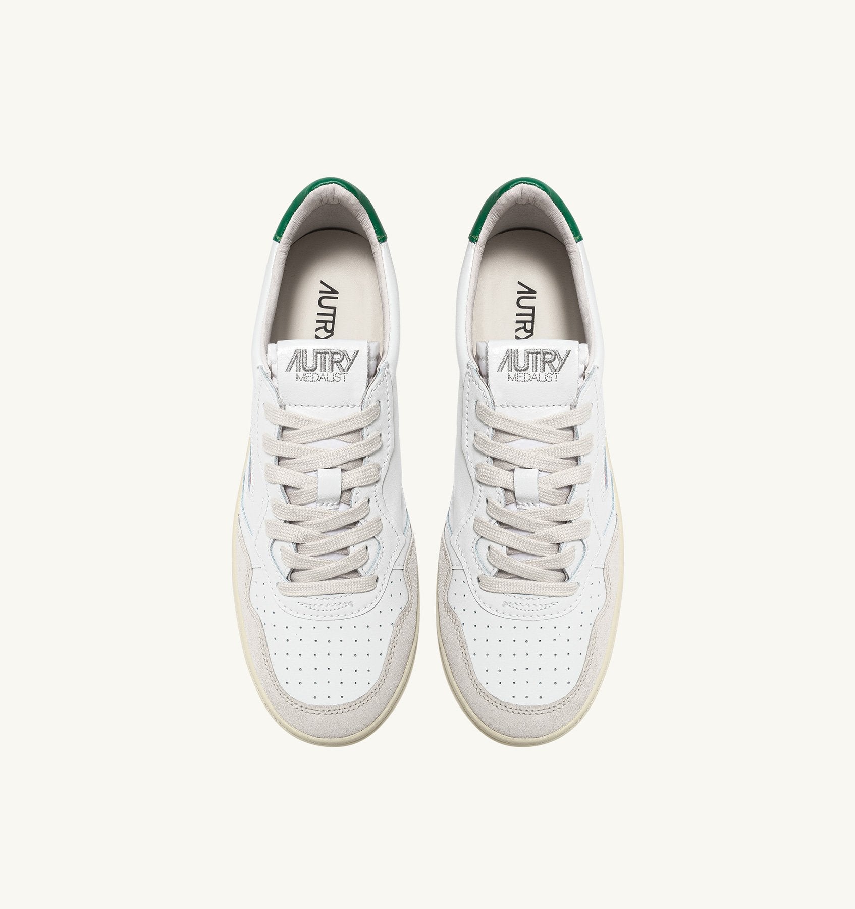 MEDALIST LOW WOM  LEATHER/SUEDE WHT/AMAZ