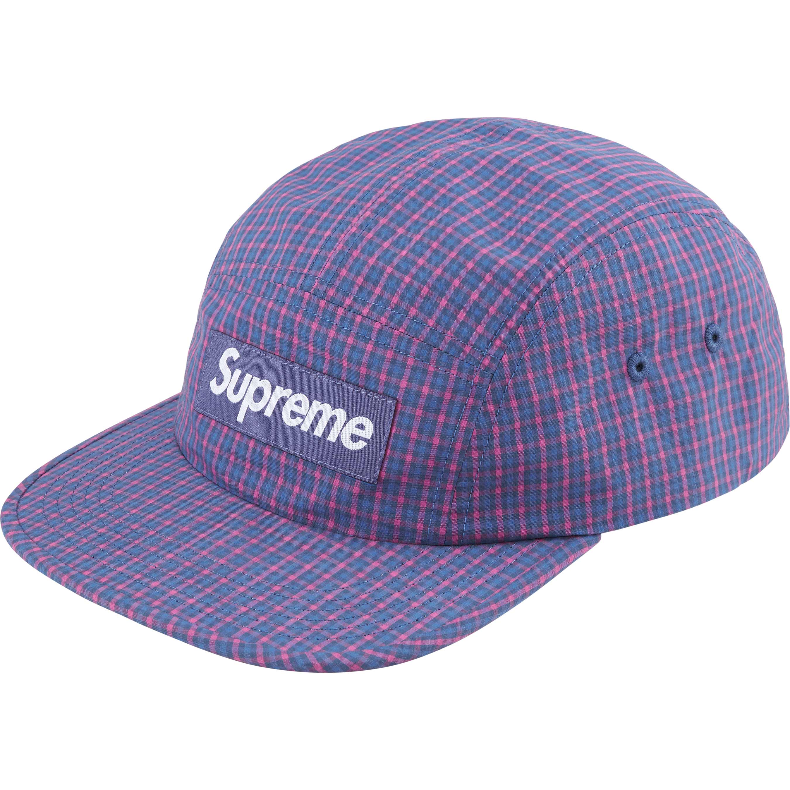 CORDURA PLAID CAMP CAP BLUE – Neighborhood