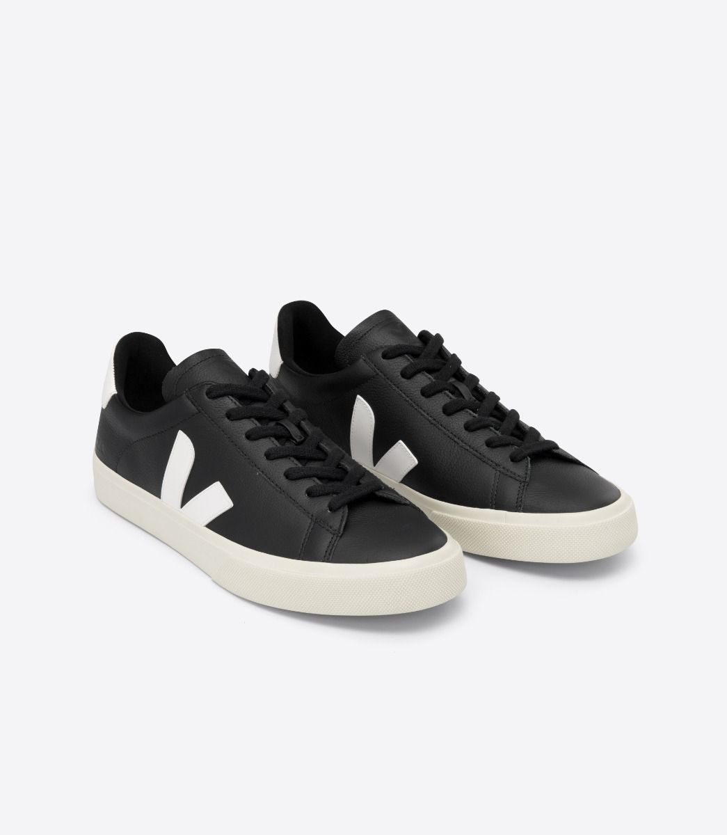 Zapatilla Campo Leather Black and White Mujer