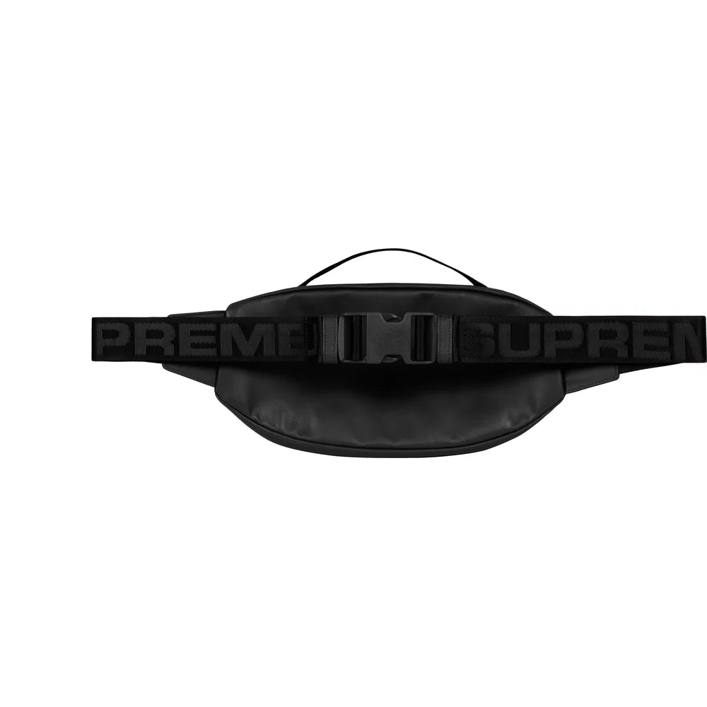 Supreme Leather Waist Bag Black