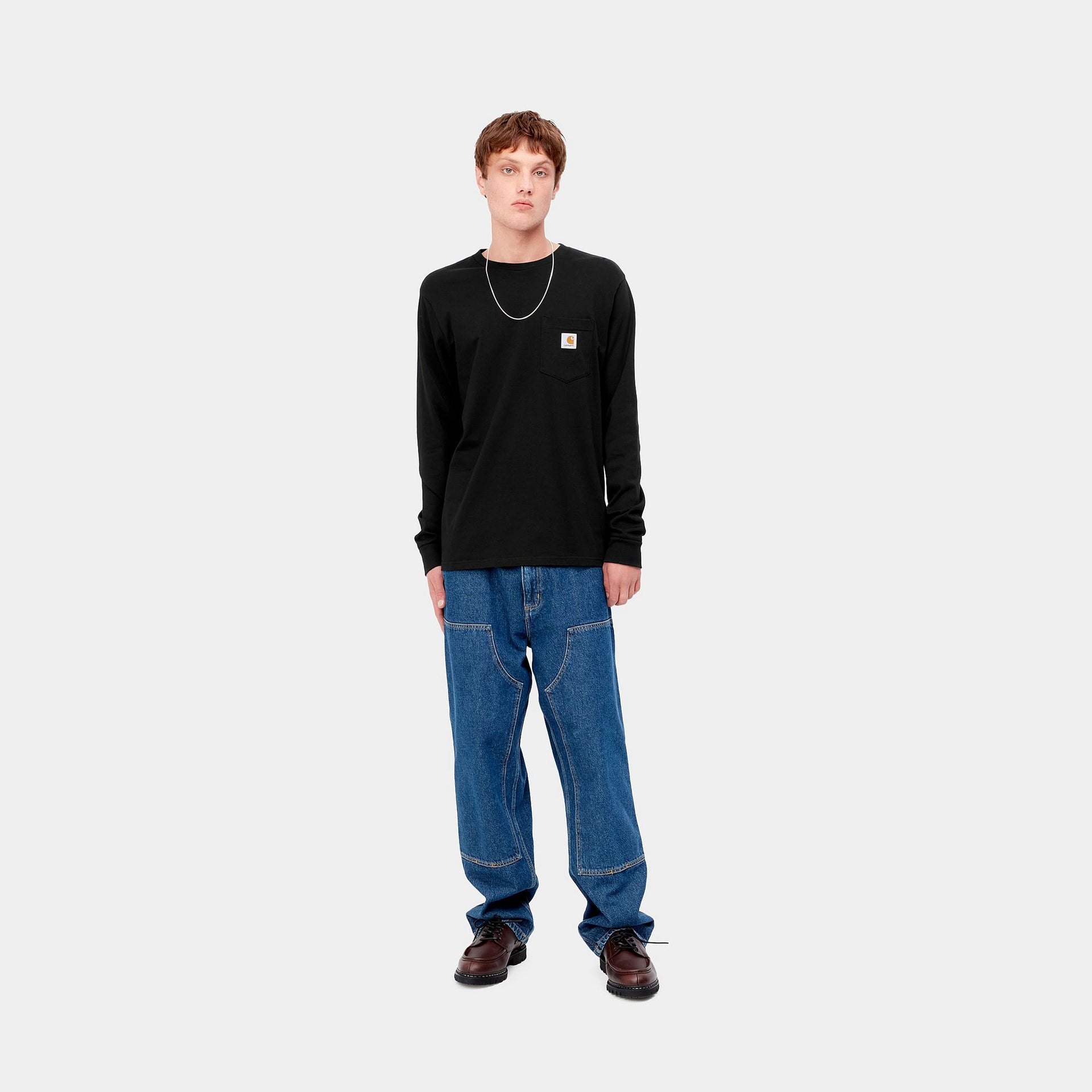 L/S American Script T-Shirt Black