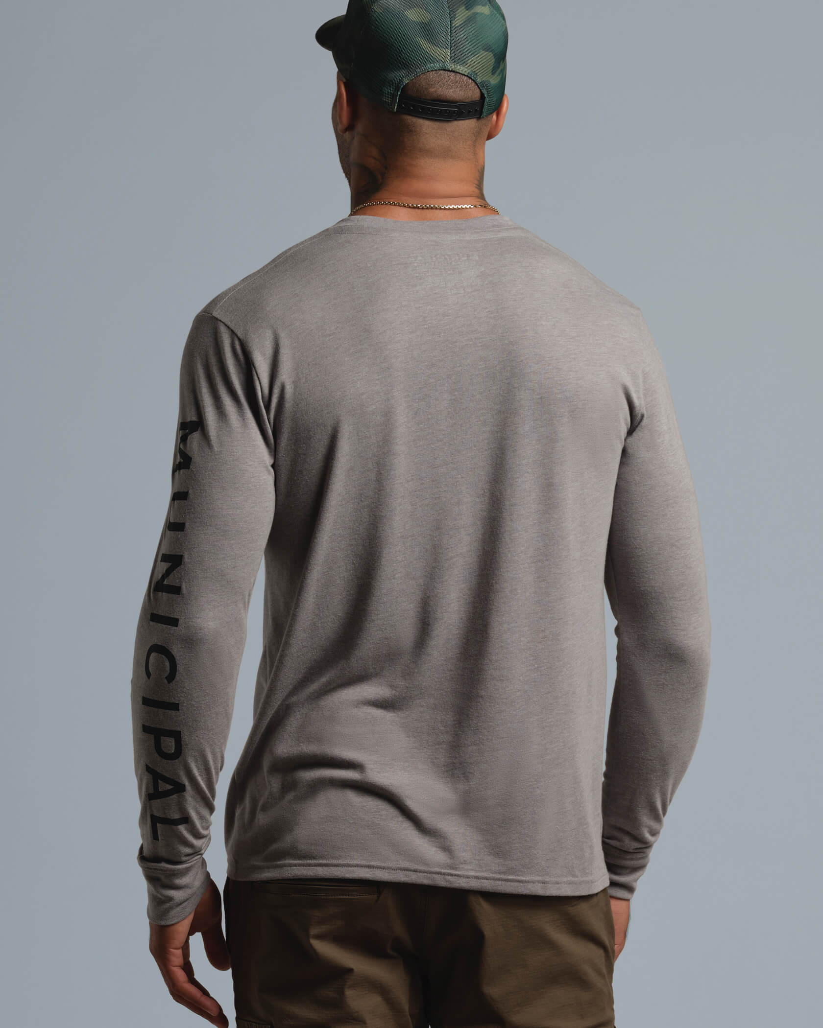 Armband SuperBlend LS T-Shirt - Athletic Gray / Black
