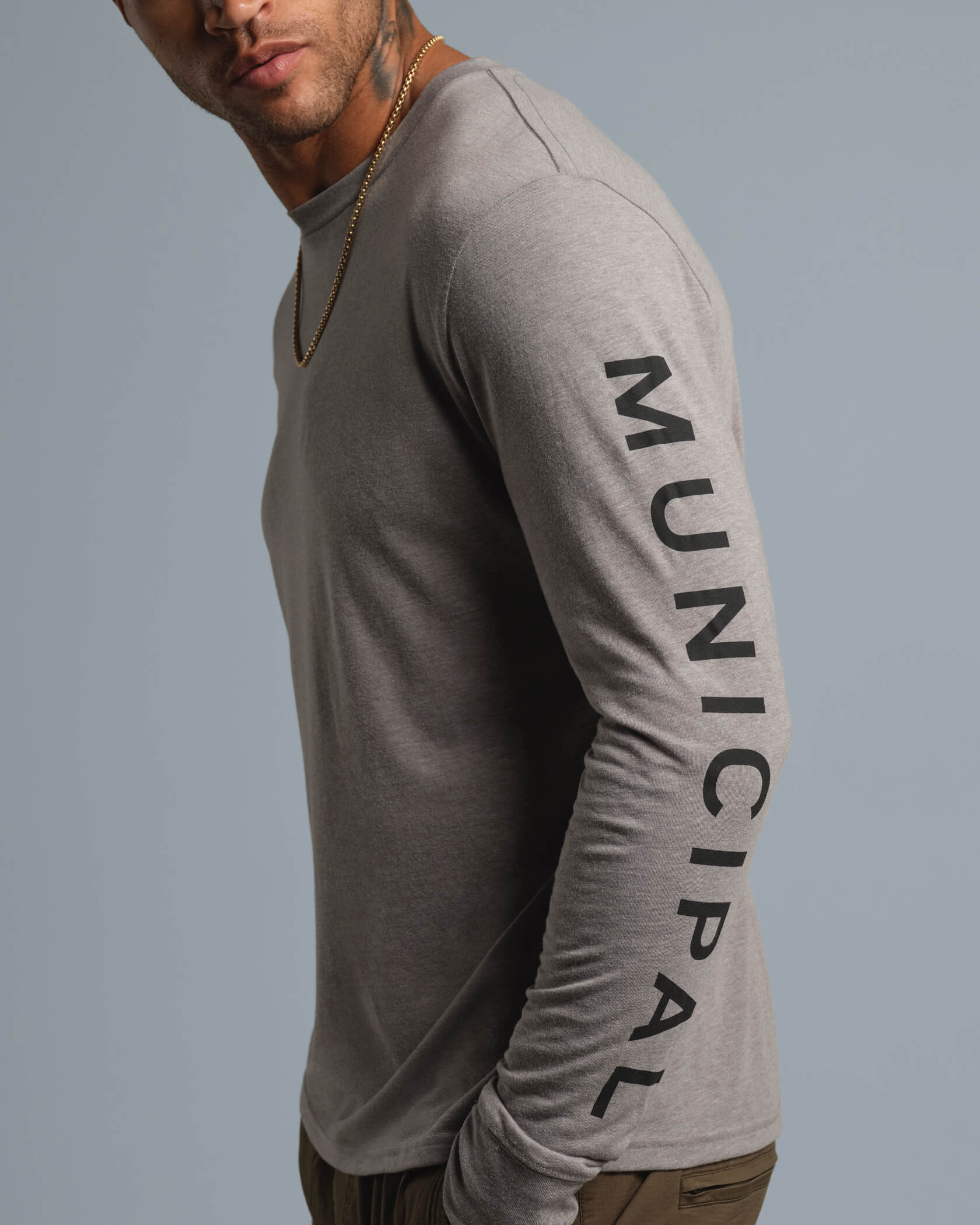 Armband SuperBlend LS T-Shirt - Athletic Gray / Black