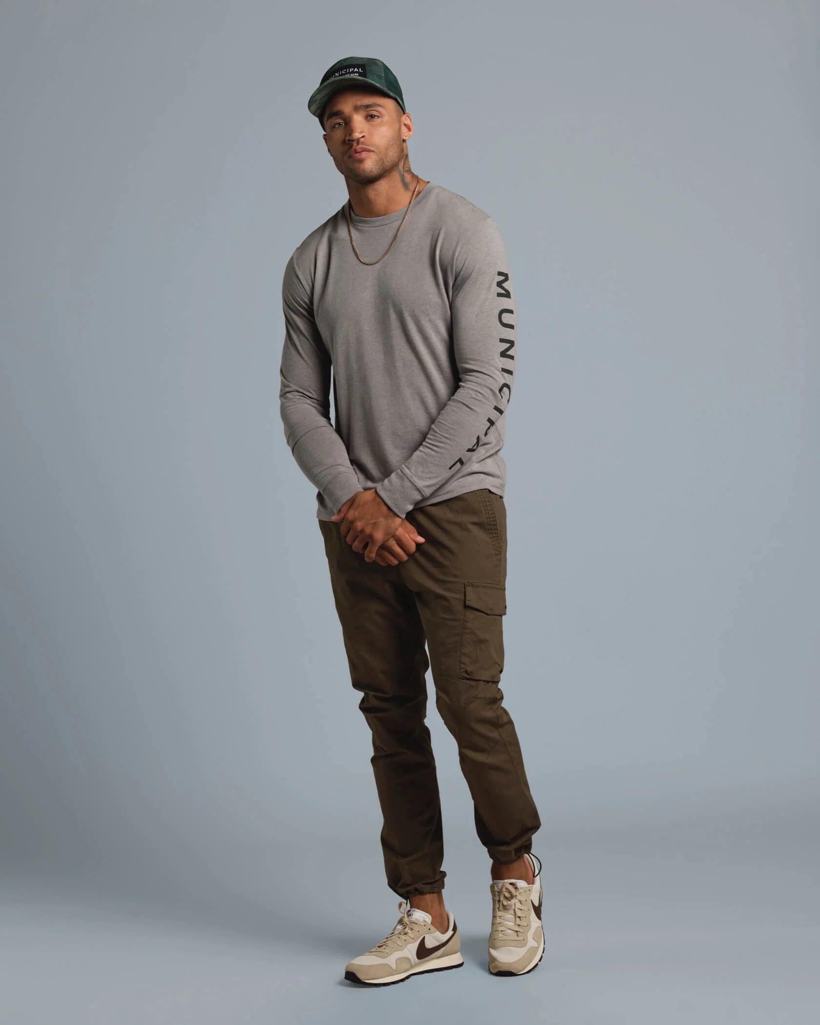 Armband SuperBlend LS T-Shirt - Athletic Gray / Black