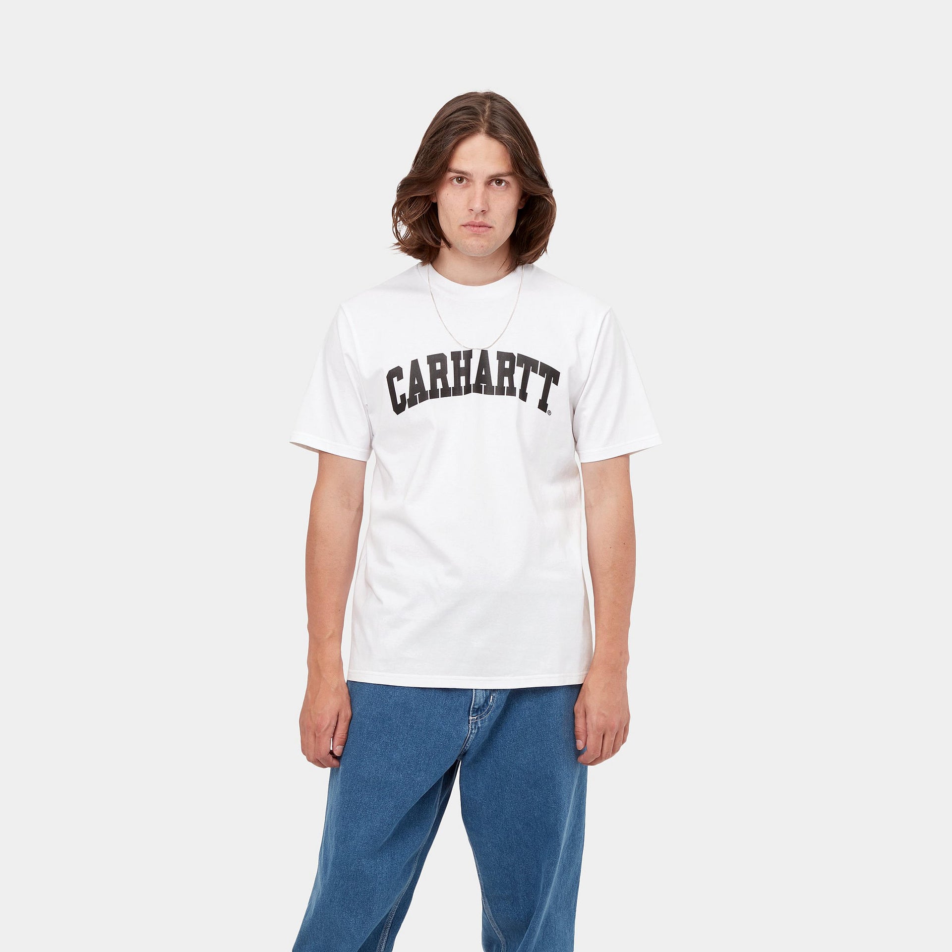 S/S University T-Shirt White / Black