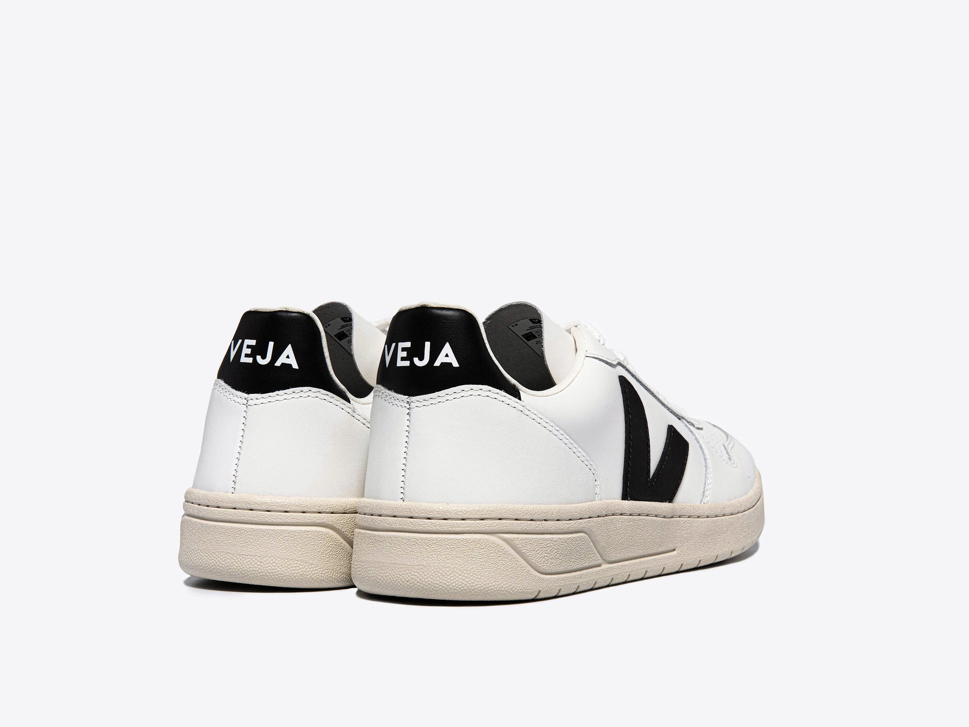 V-10 LEATHER WHITE BLACK