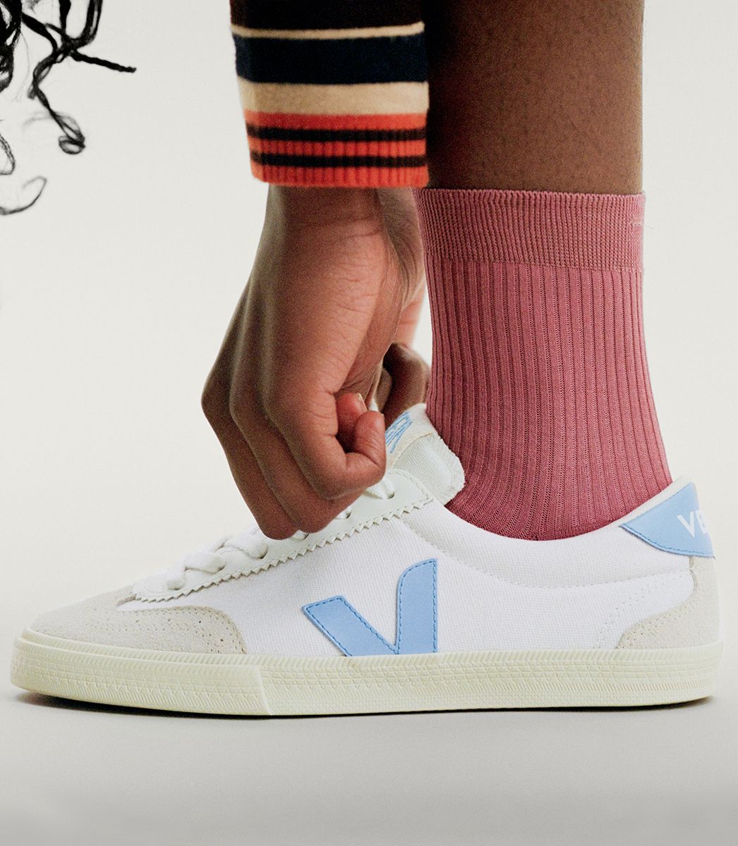 Zapatillas Veja Volley Canvas White Aqua