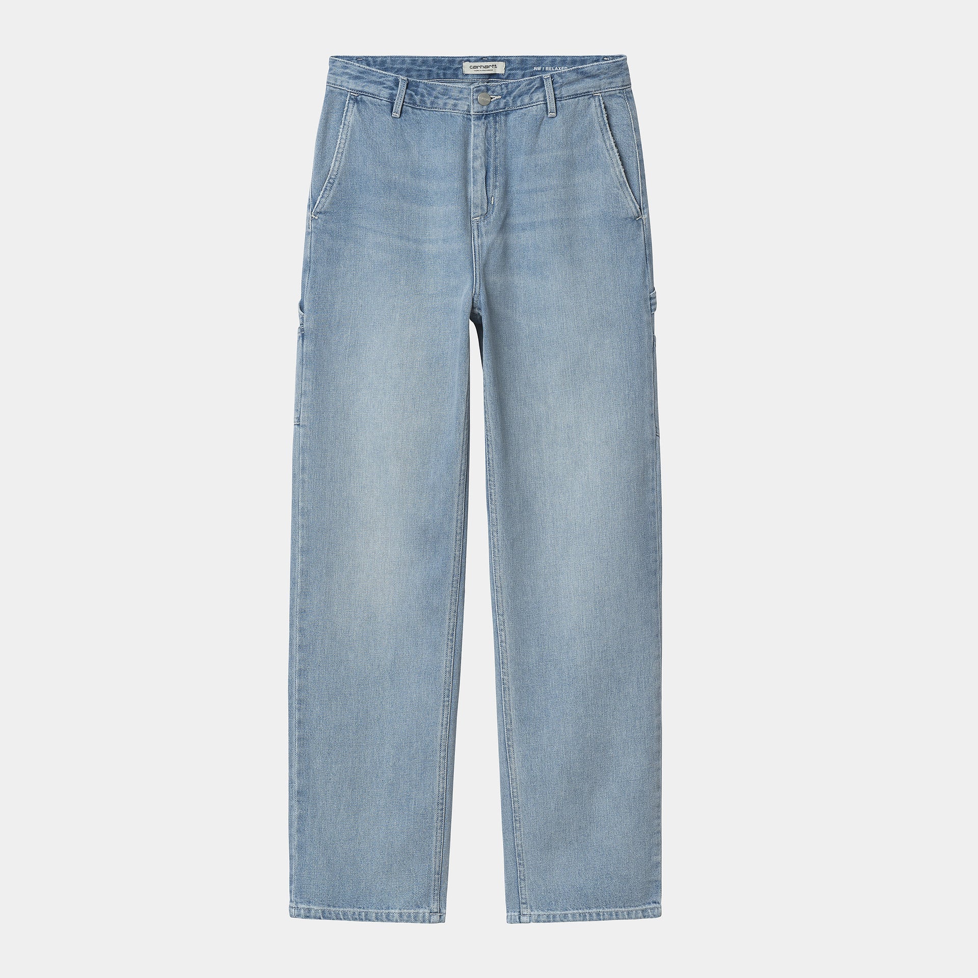 W' Pierce Pant Straight Blue Light Stone Washed