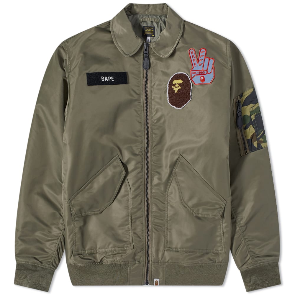 A Bathing Ape Jacket Verde Patches