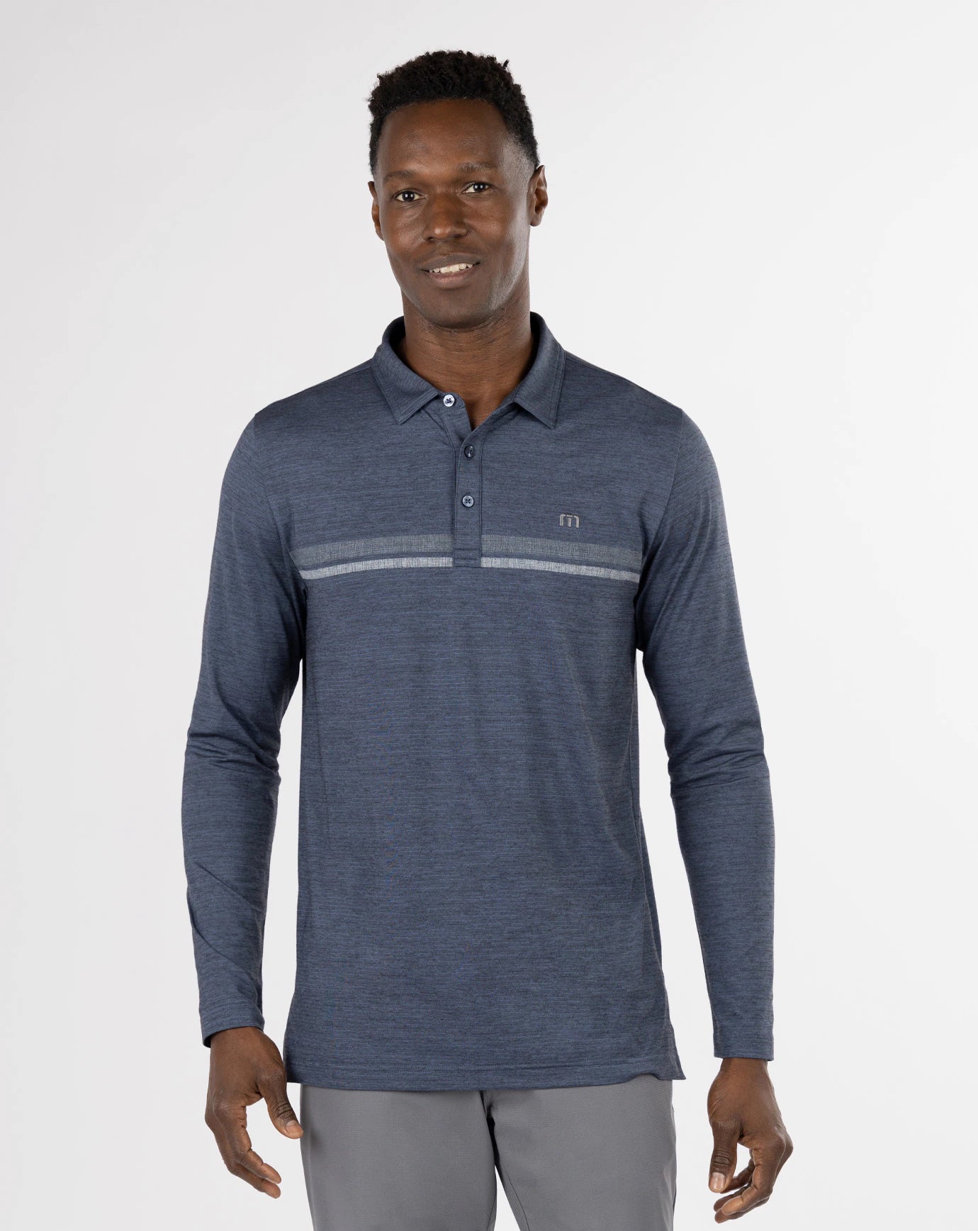 HEATER 2.0 LONG SLEEVE POLO VINTAGE INDIGO/BLACK