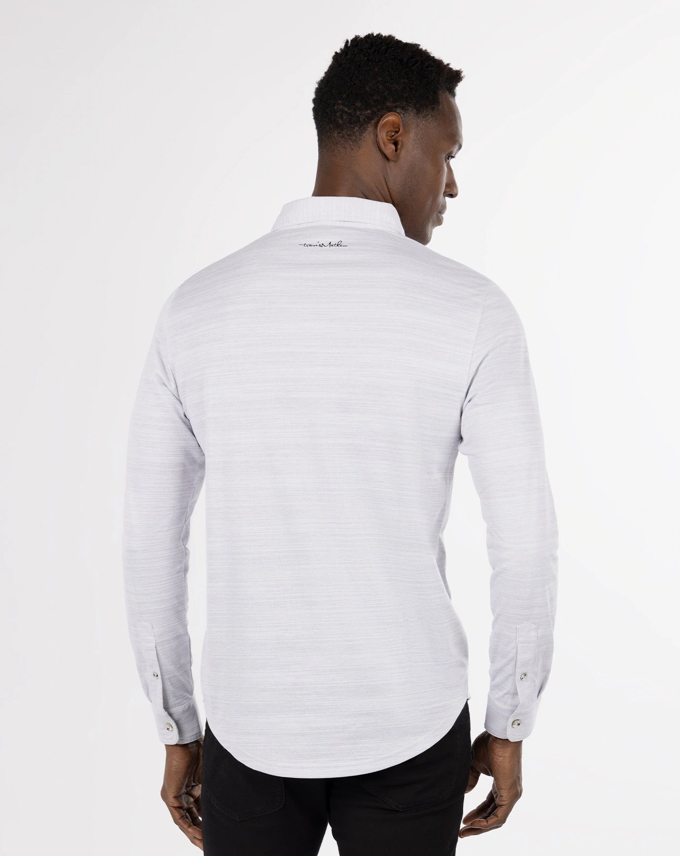 Herondale Long Sleeve Polo Heather Light Grey Heather Light Grey