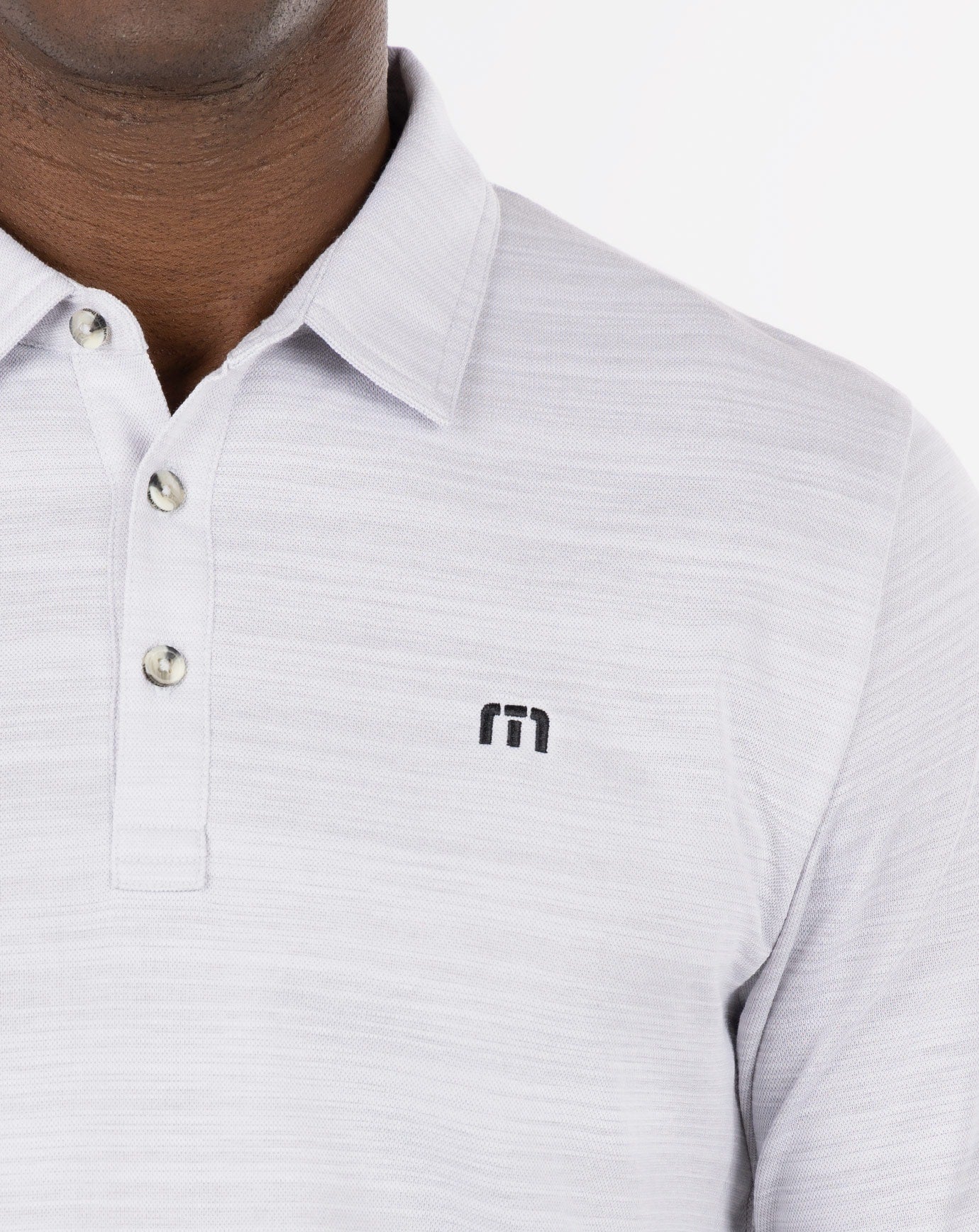 Herondale Long Sleeve Polo Heather Light Grey Heather Light Grey