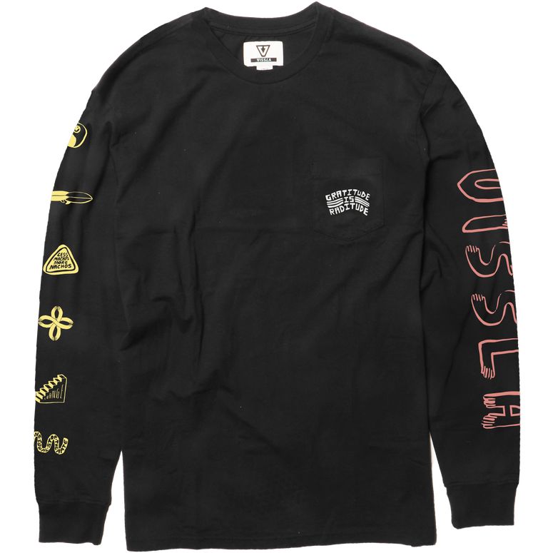 More Mate Less Hate LS PKT Tee-PHA