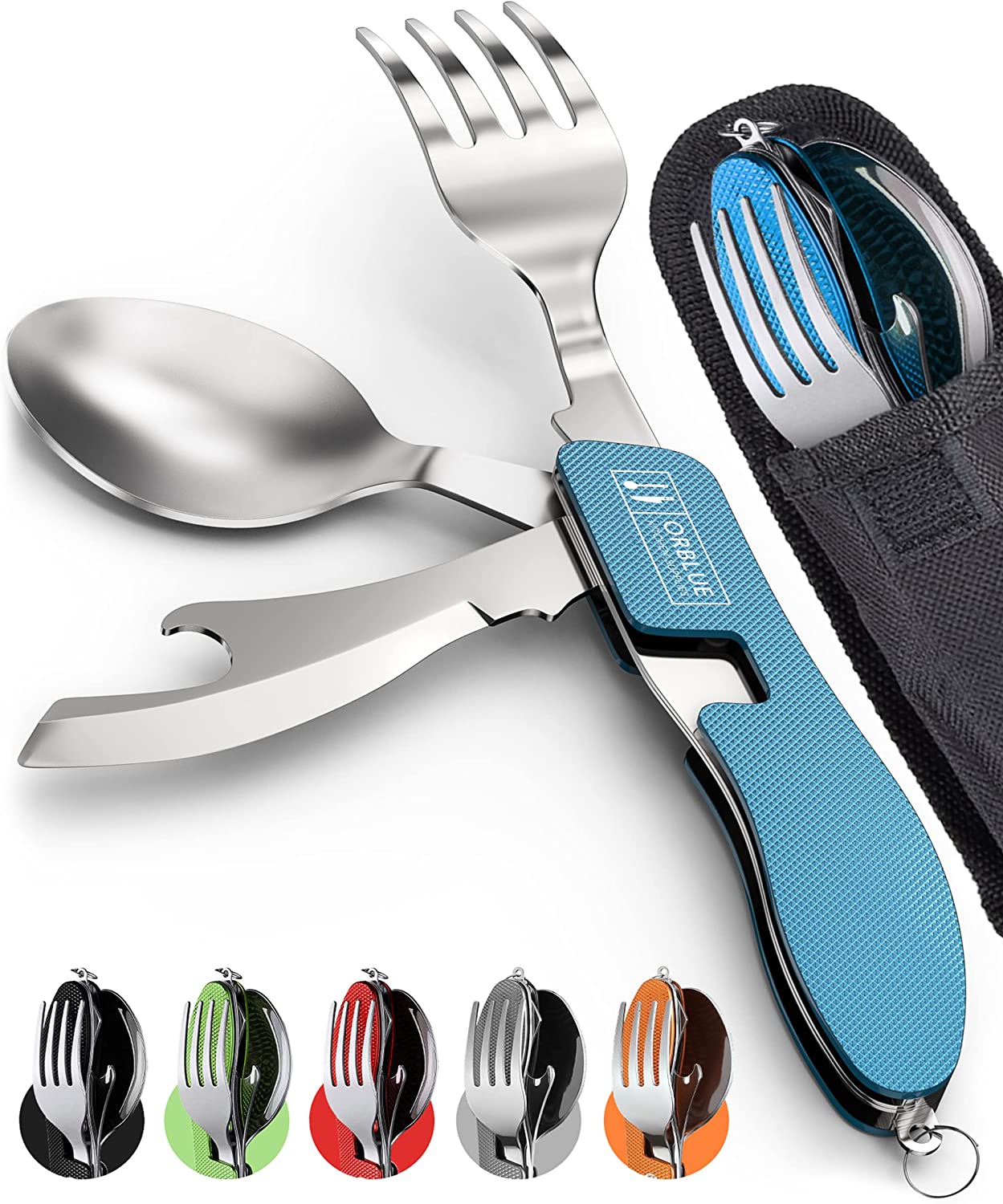 Orblue 4-in-1 Camping Utensils  2 PACK