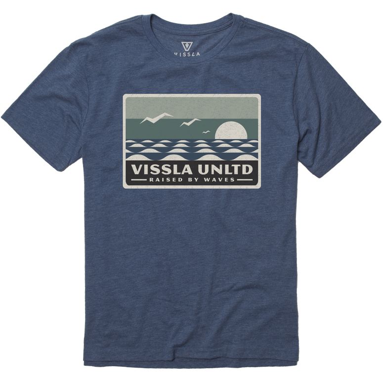 Open Seas Tee Blue Heather