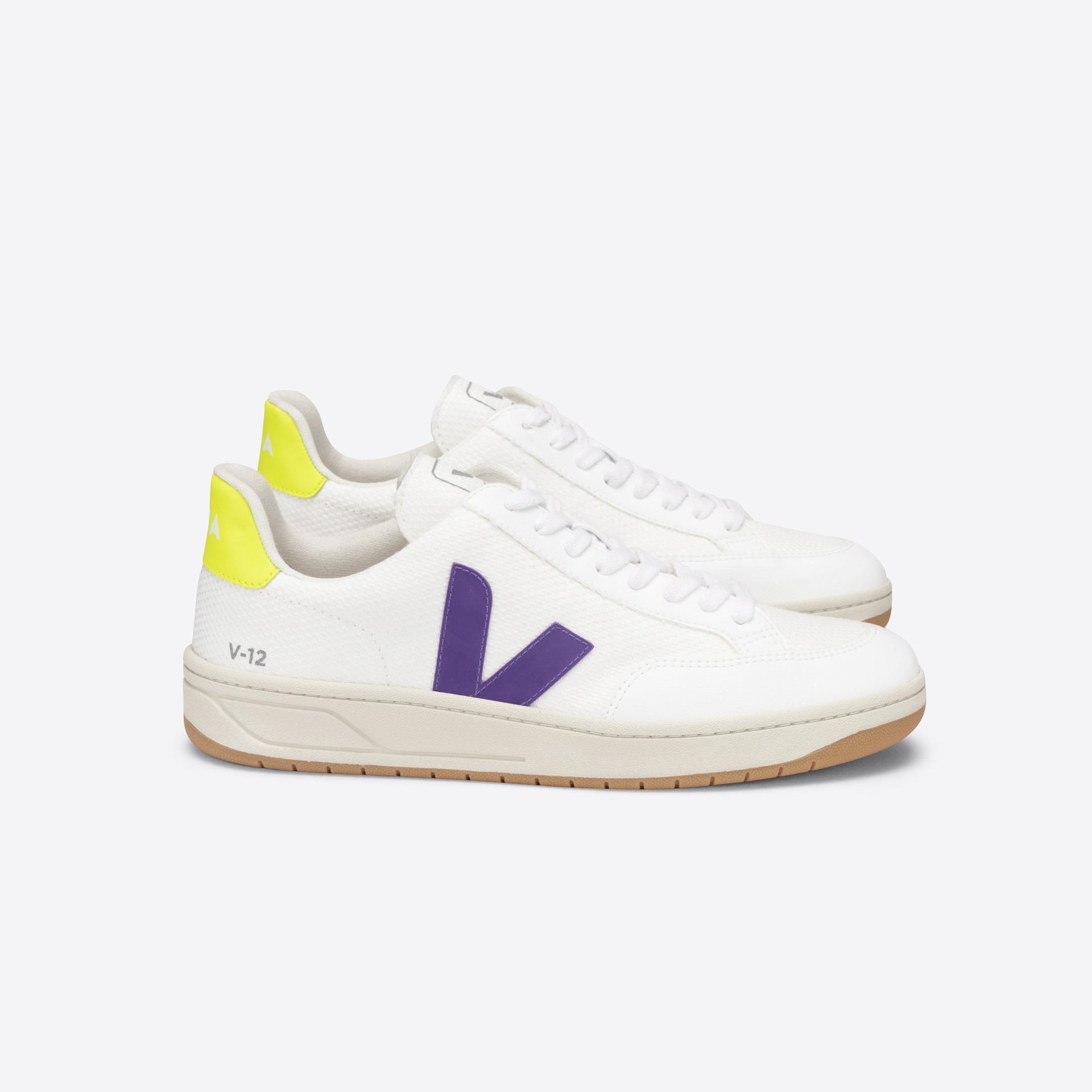 Zapatilla V-12 White Purple Jaune Fluo