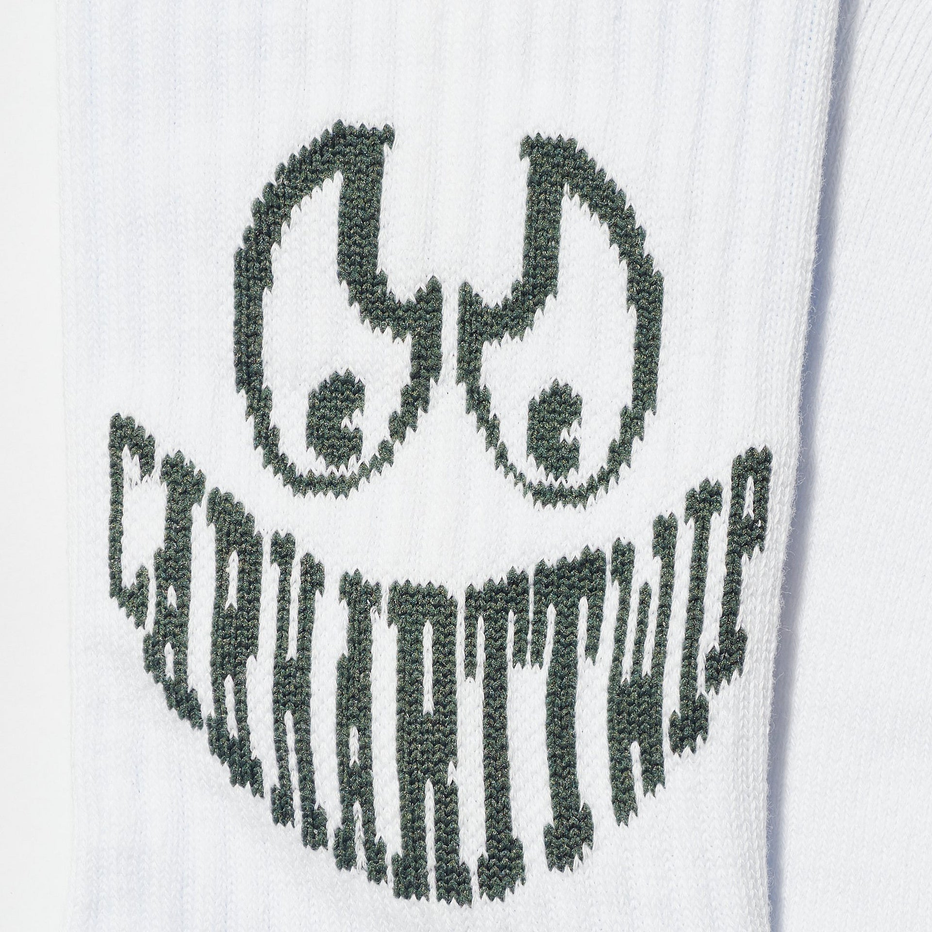 Grin Socks White / Hemlock Green