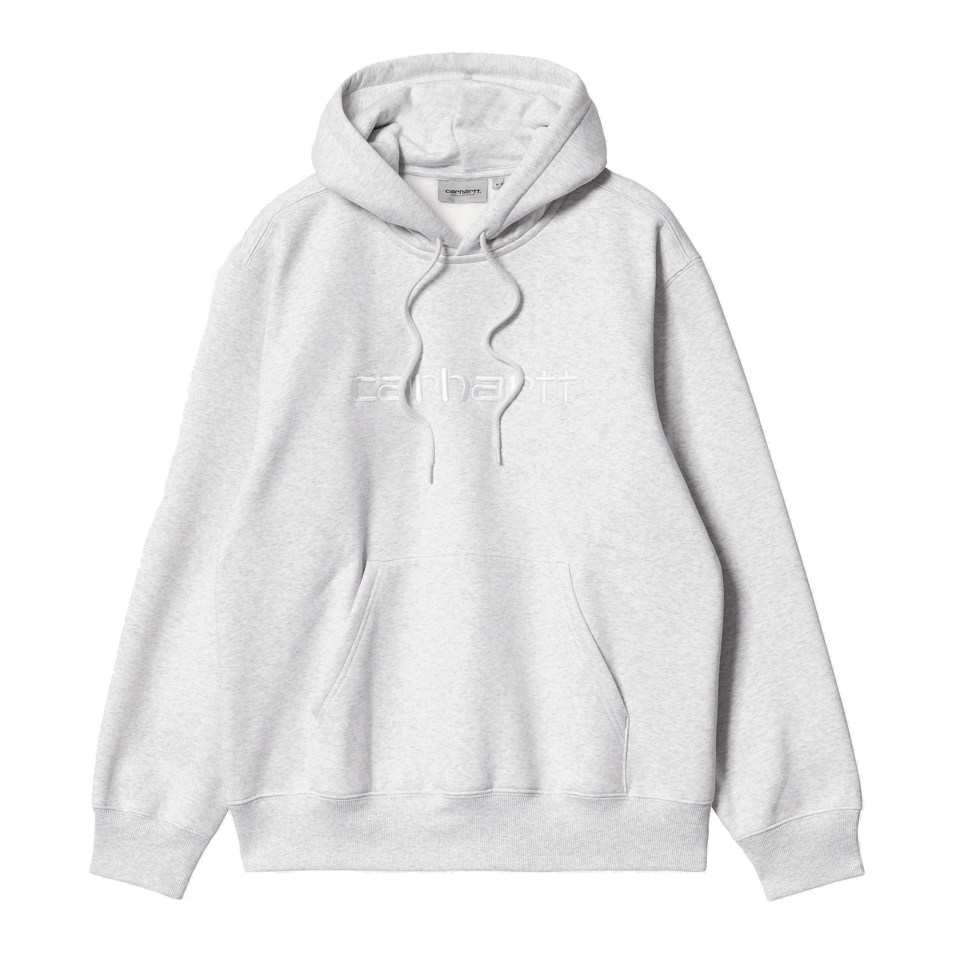 Hooded Carhartt Sweat Ash Heather / White