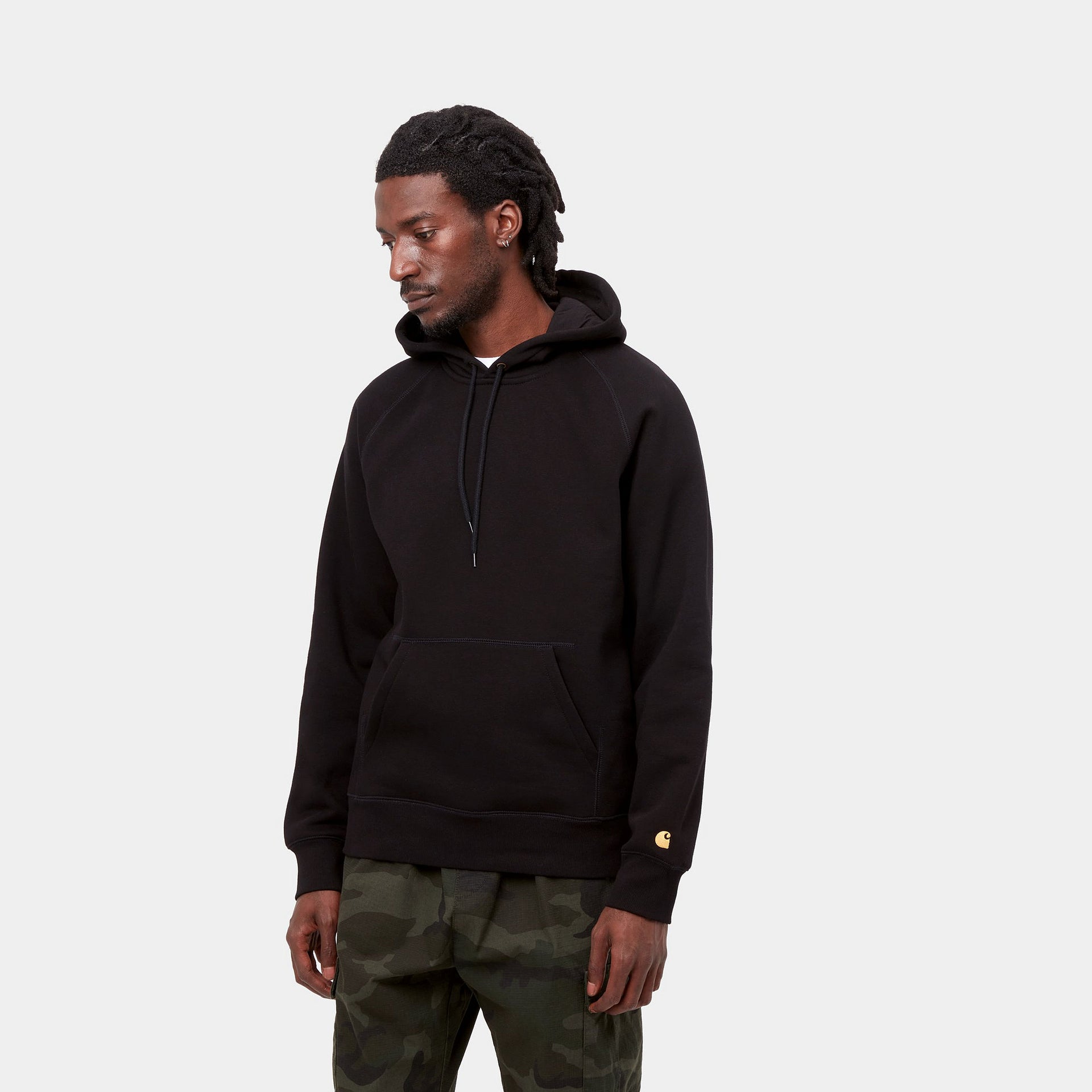 Hooded Chase Sweat Black / Gold
