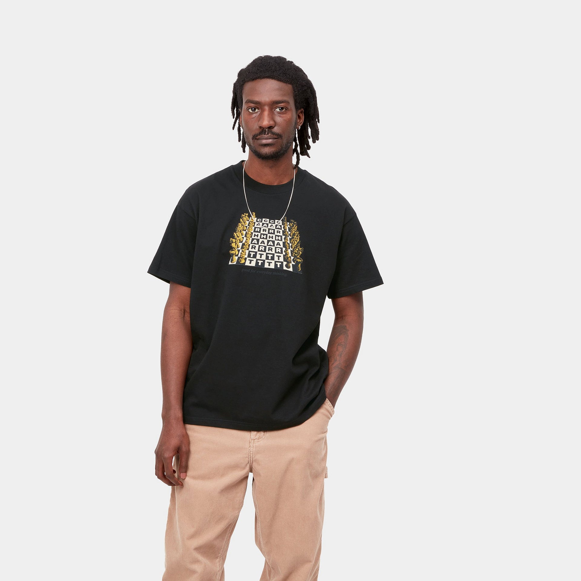 S/S Chessboard T-Shirt Black